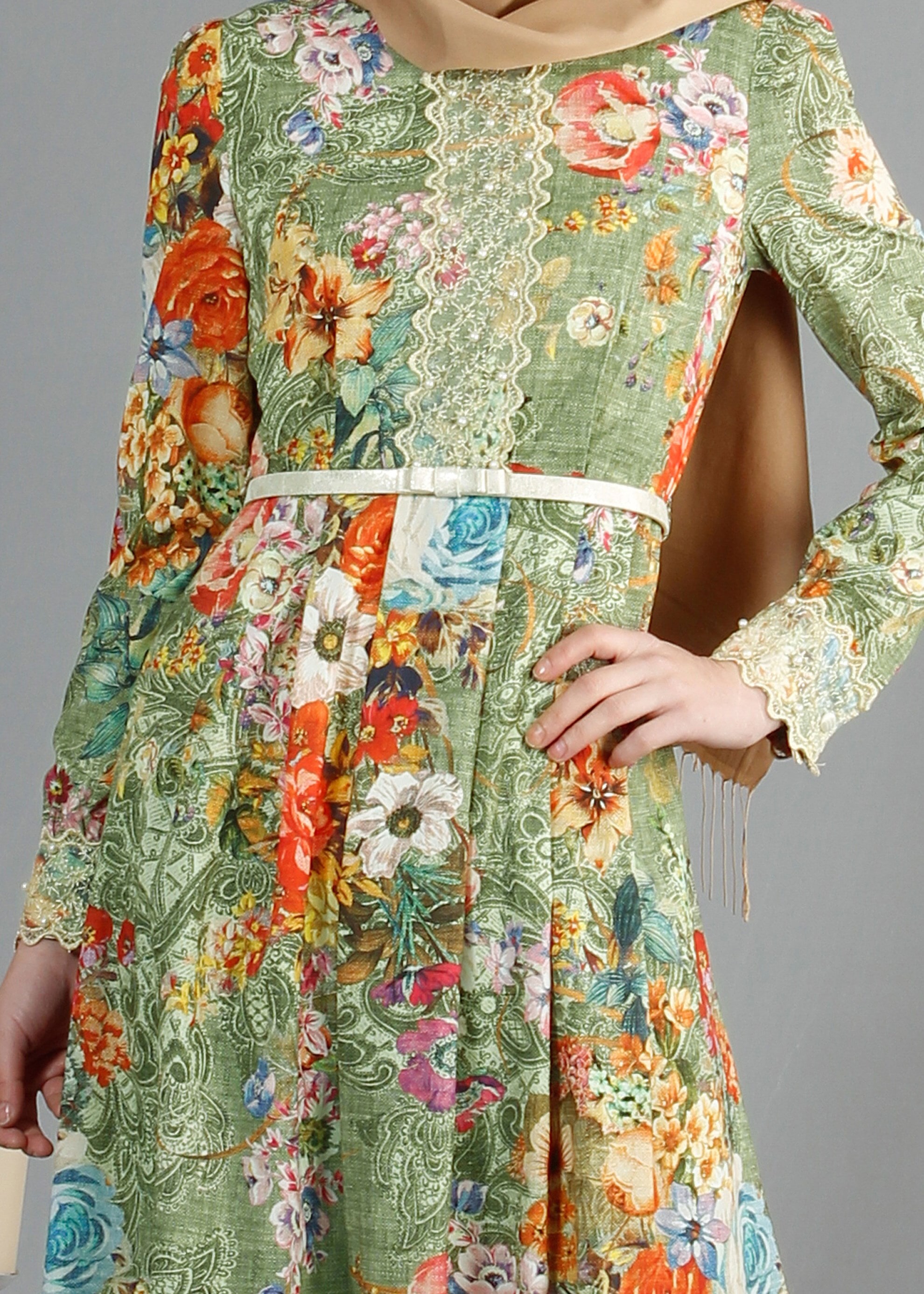 Tesettür giyim HAKİ 4280 Rosa Tesettür Tunik 36/44(38-40) TEK42