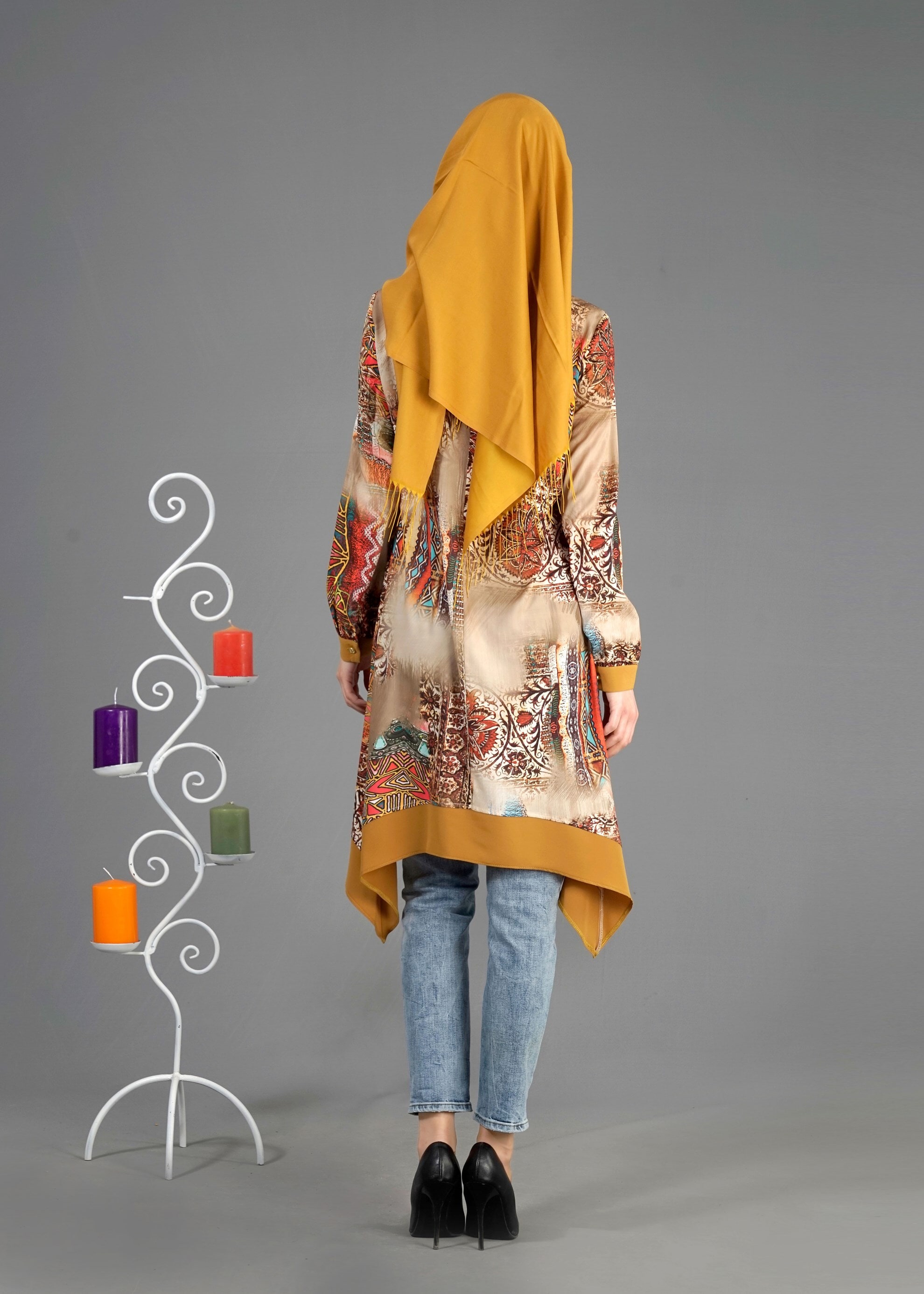 Tesettür giyim VİZON 4282 Rosa Tesettür 9681 Tunik 38/44