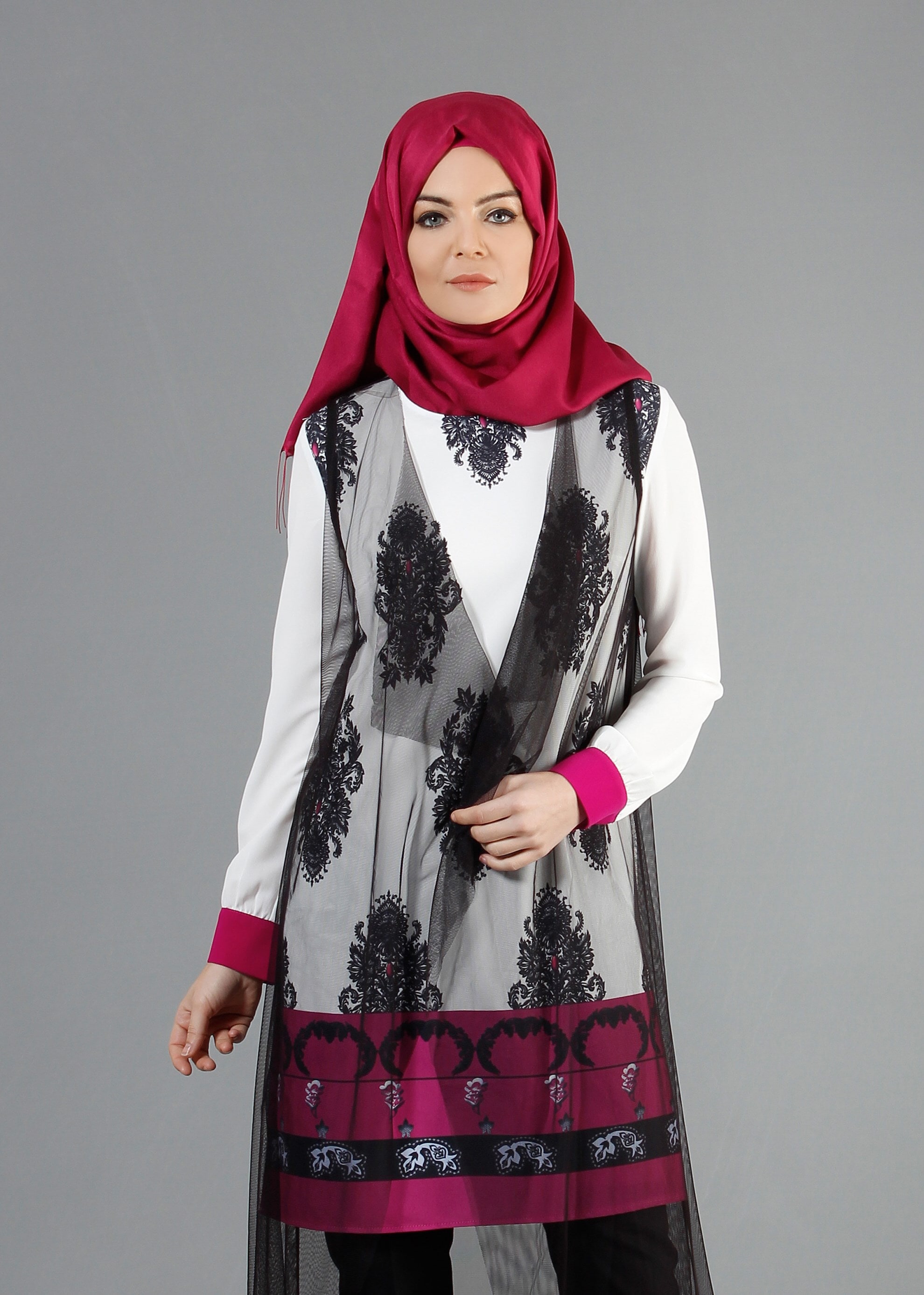 Tesettür giyim BEJ 4300 New Loren 2&prime;li Tesettür Tunik 38/46