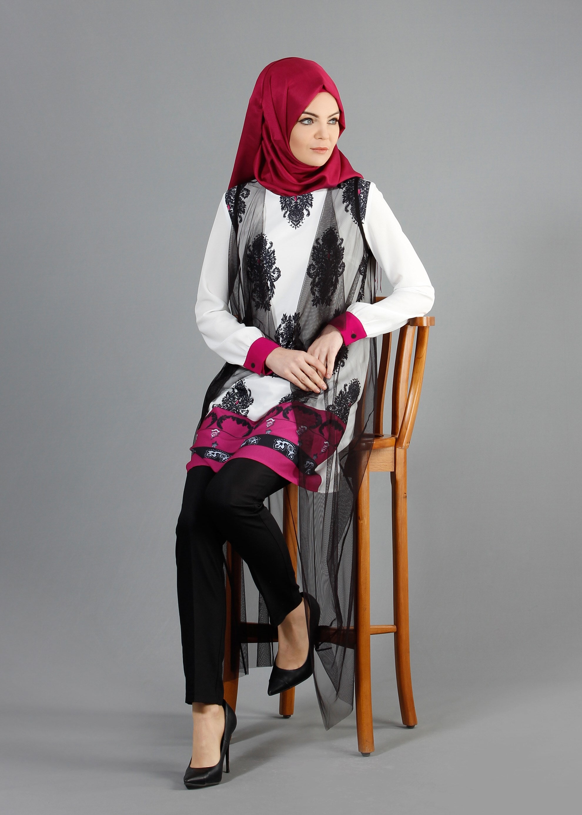 Tesettür giyim BEJ 4300 New Loren 2&prime;li Tesettür Tunik 38/46