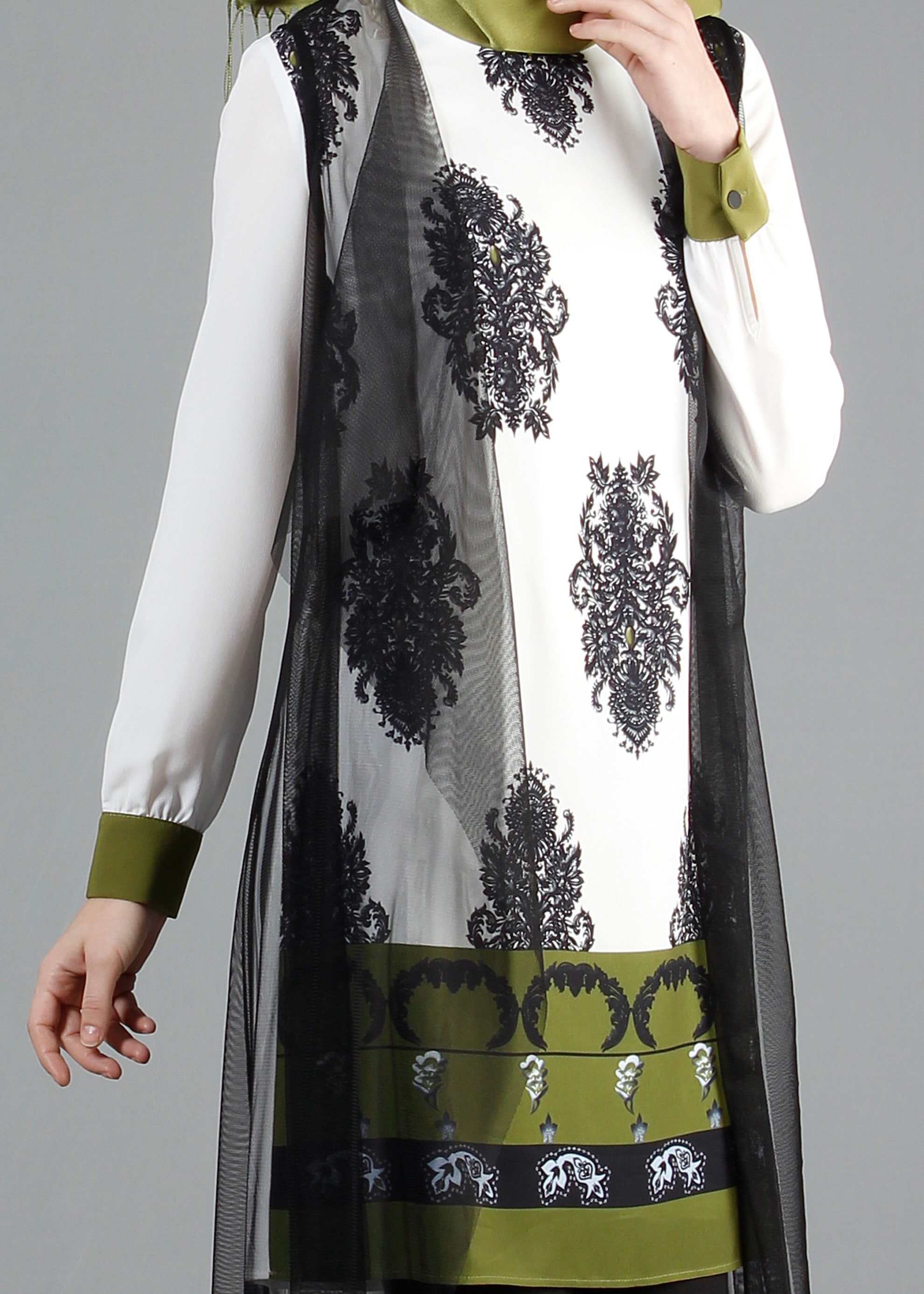 Tesettür giyim BEJ 4300 New Loren 2&prime;li Tesettür Tunik 38/46