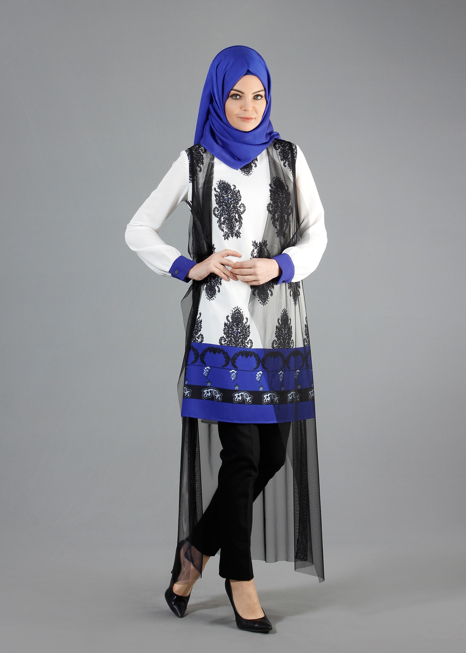 Tesettür giyim BEJ 4300 New Loren 2&prime;li Tesettür Tunik 38/46