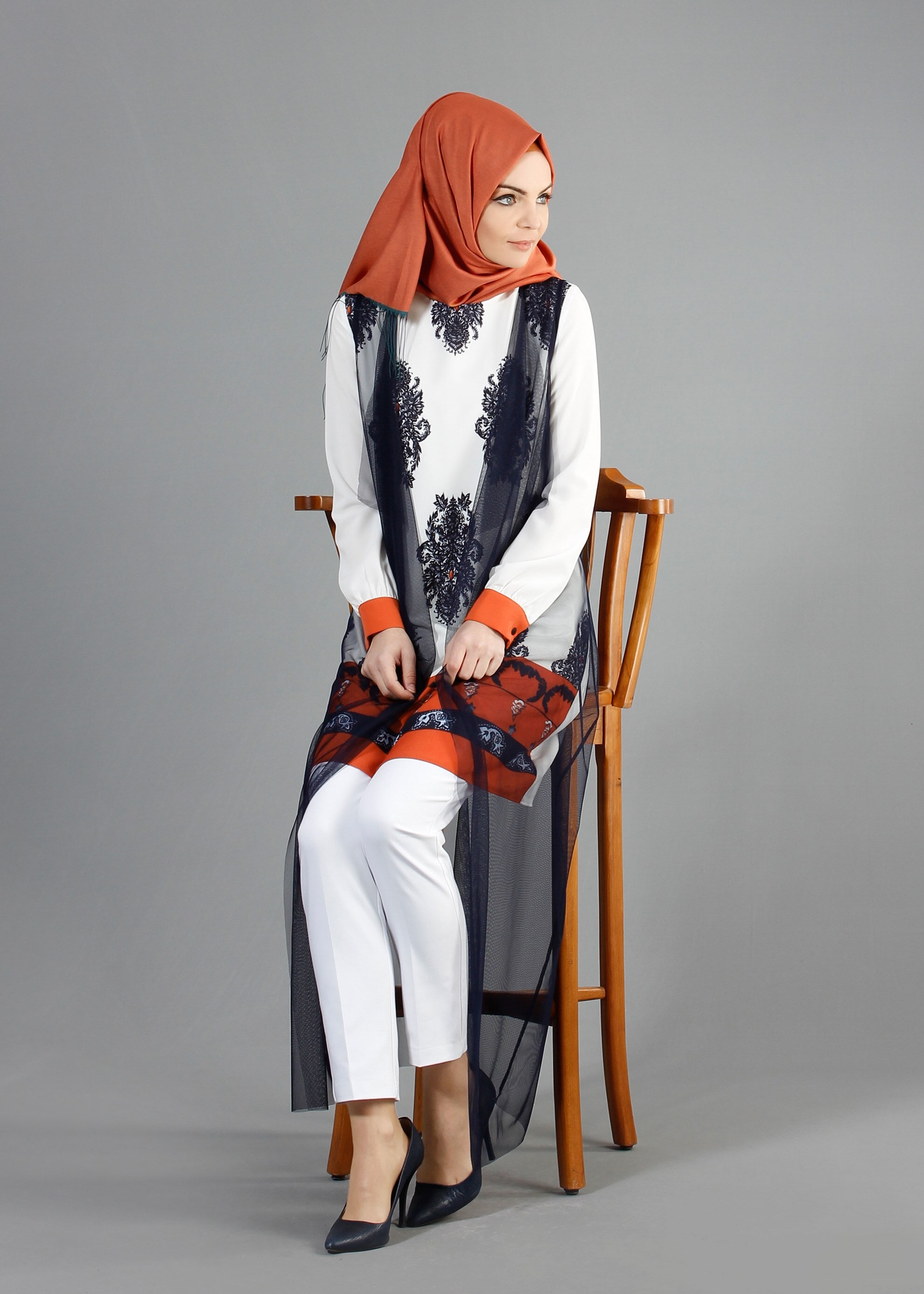 Tesettür giyim BEJ 4300 New Loren 2&prime;li Tesettür Tunik 38/46