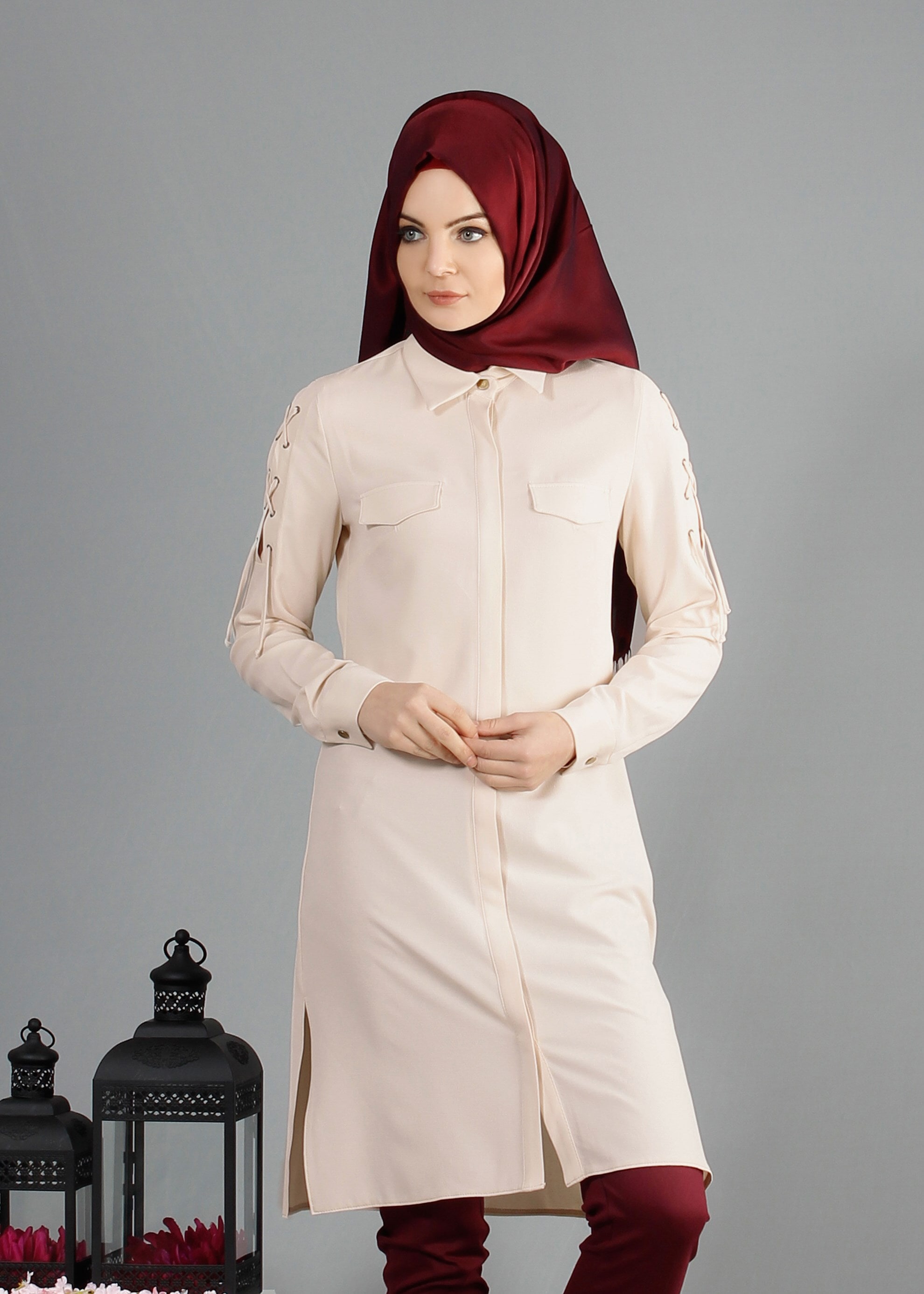 Tesettür giyim BEJ 4353 Este Tesettür 7446 Tunik 36/44(38-40) TEK36