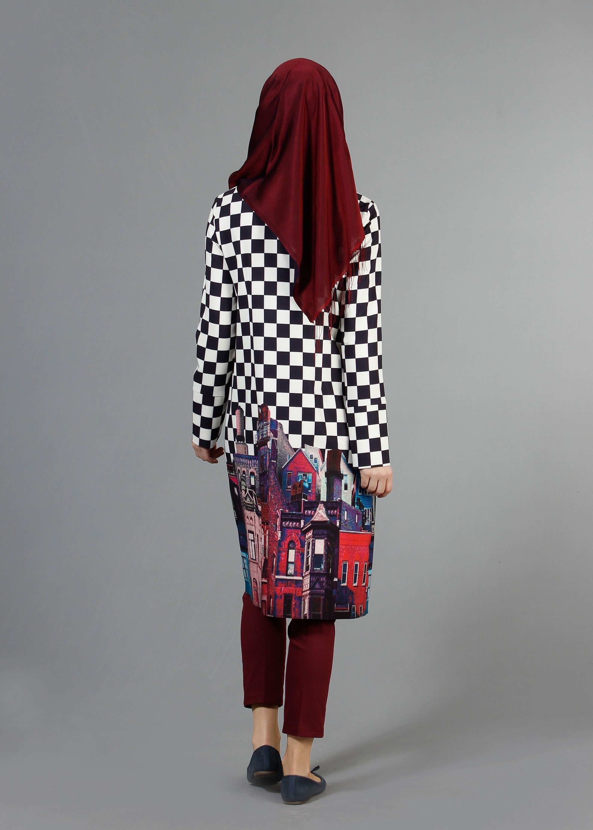 Tesettür giyim LACİVERT 4356 Meriva Tesettür Tunik  38/44