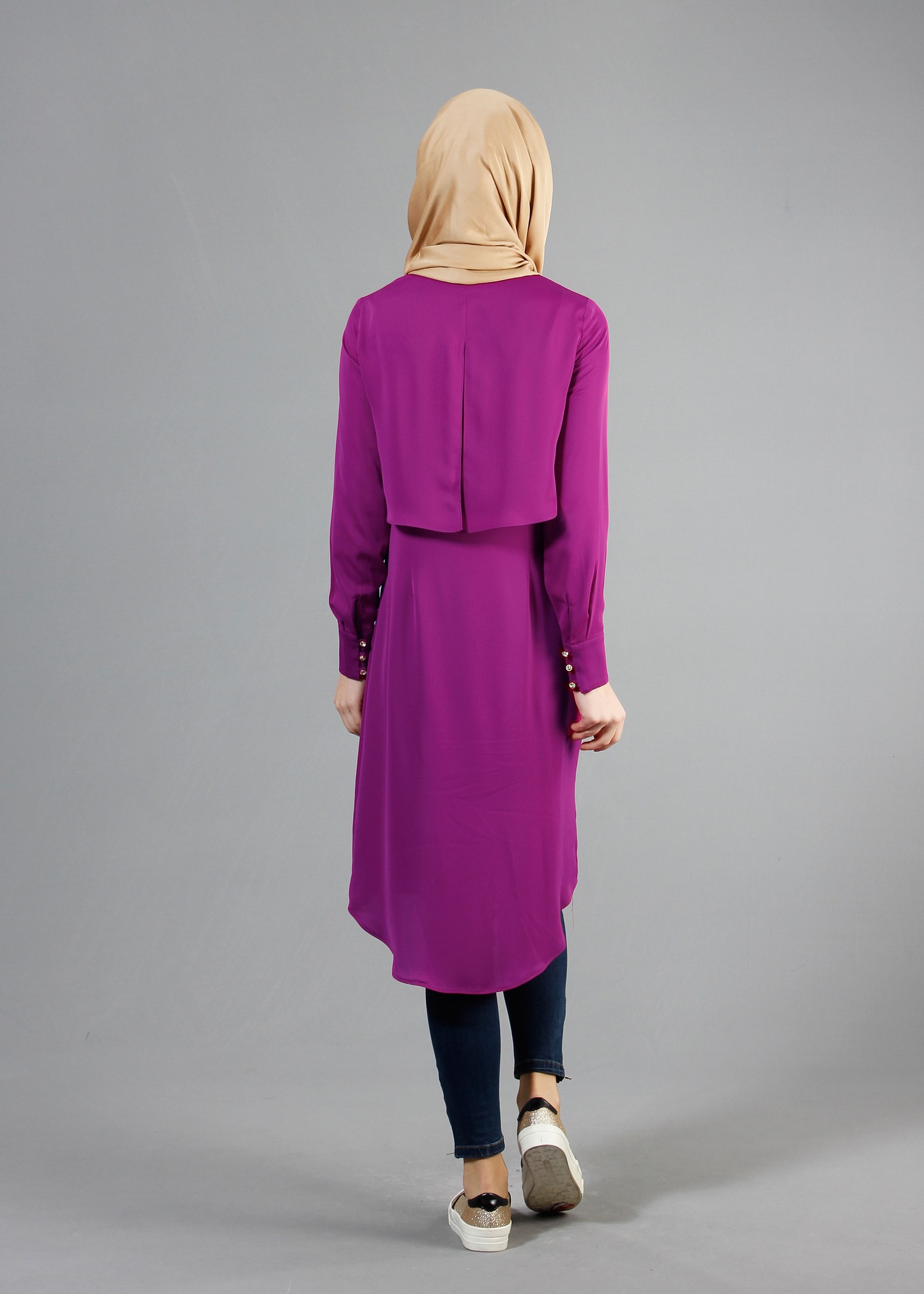 Tesettür giyim MOR 4371 NEPAL 7575 TUNİK 38/44 TEK40