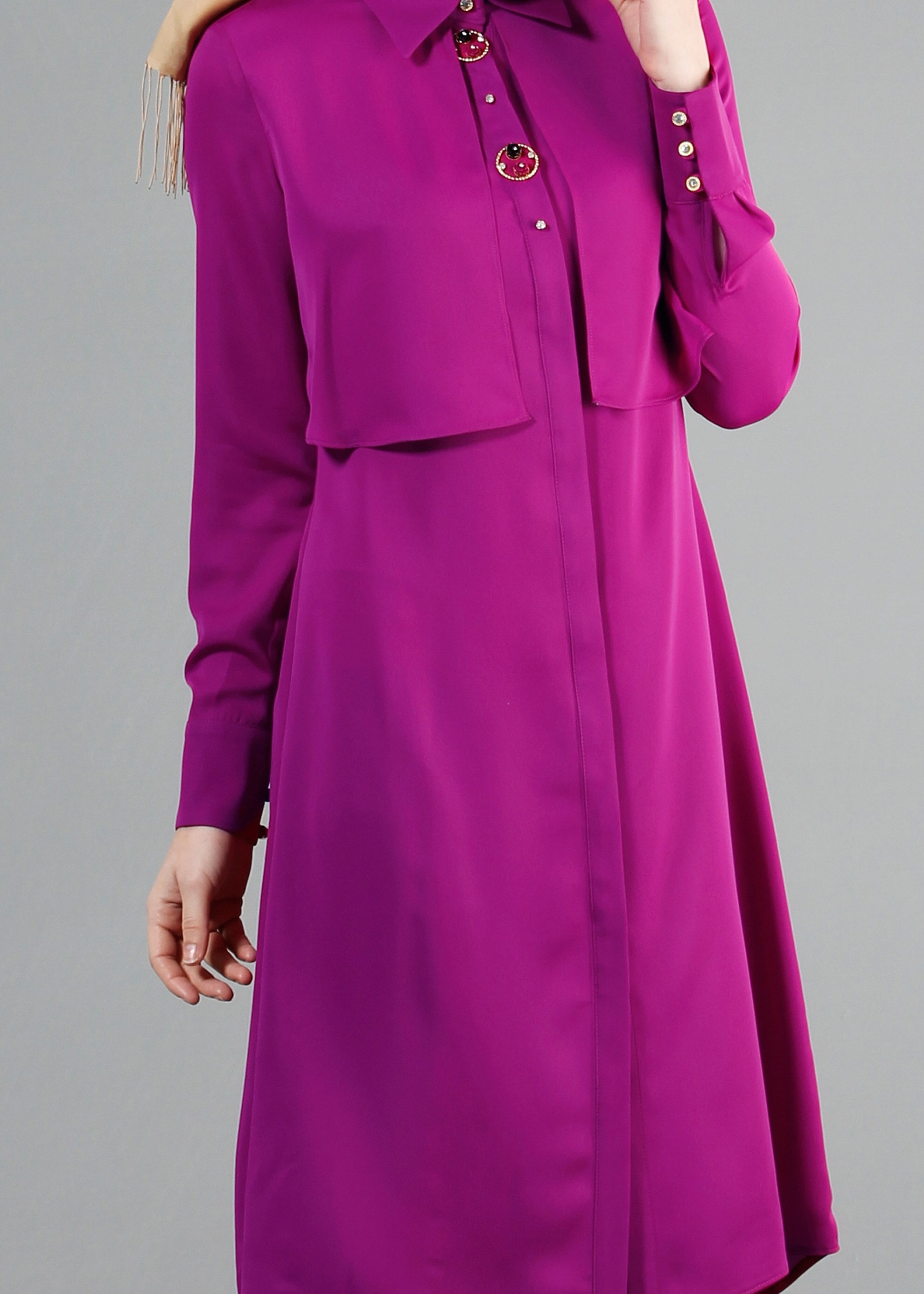 Tesettür giyim MOR 4371 NEPAL 7575 TUNİK 38/44 TEK40