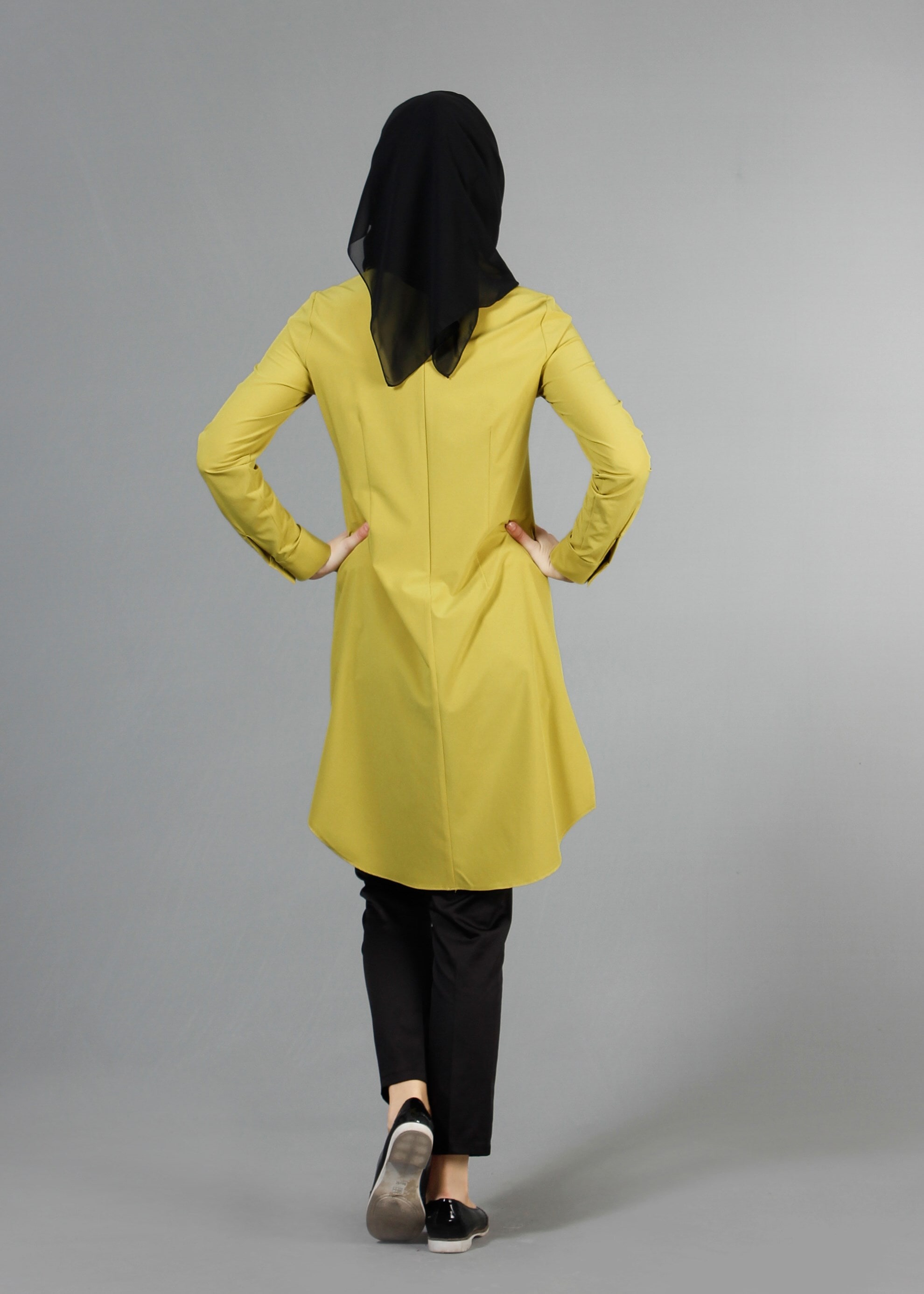 Tesettür giyim YEŞİL 4384 Eleta Tesettür Tunik  36/44(38-40) TEK42