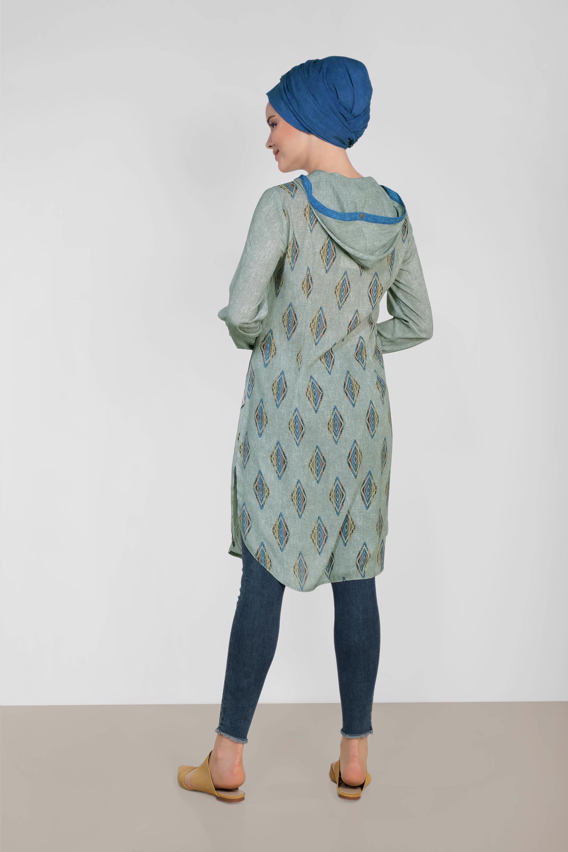 Tesettür giyim GRİ 4394 MAGLİA 9794 TUNİK 38/46(40-42) TEK36