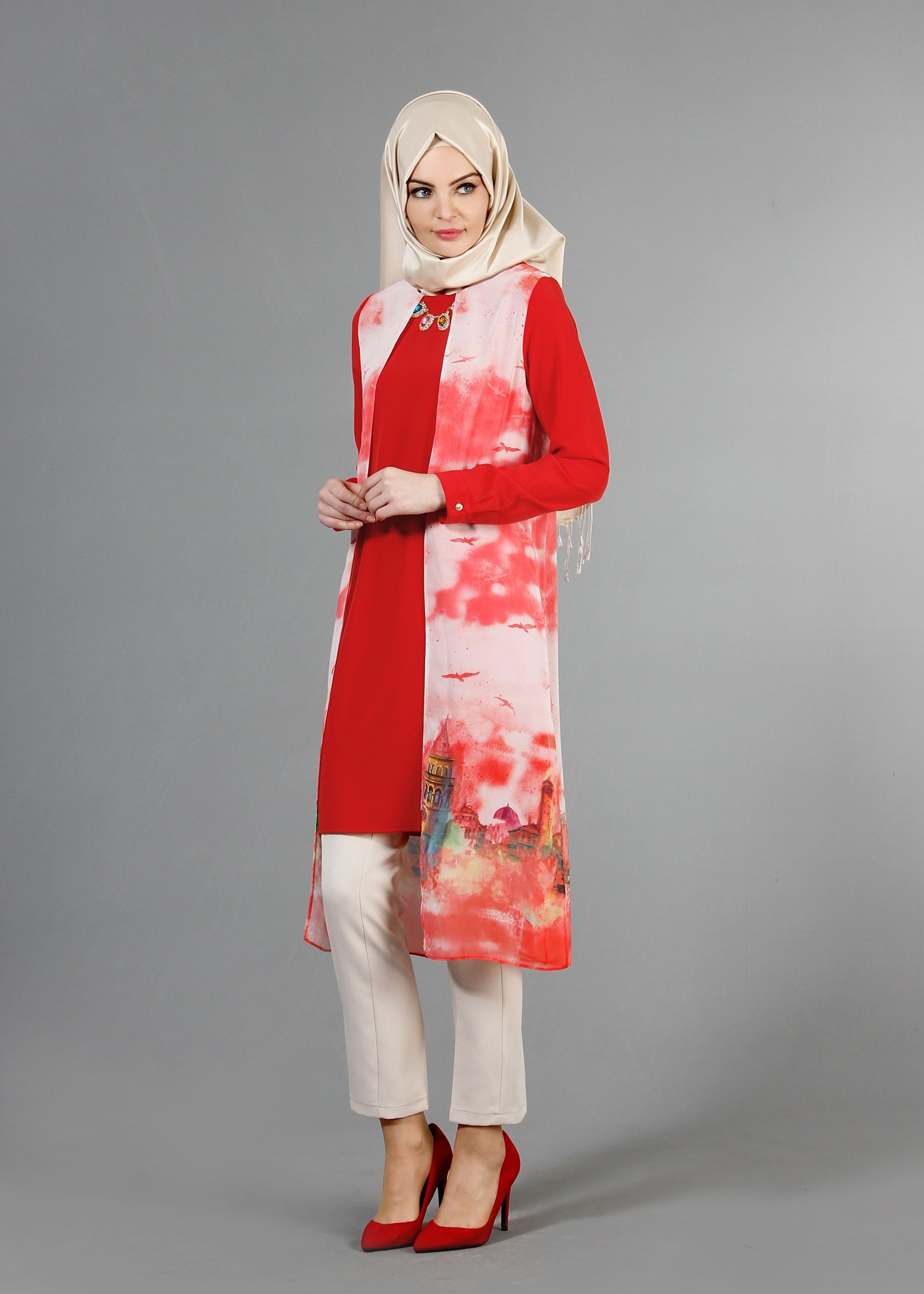 Tesettür giyim MERCAN 4401 Criss Tesettür Tunik  38/46