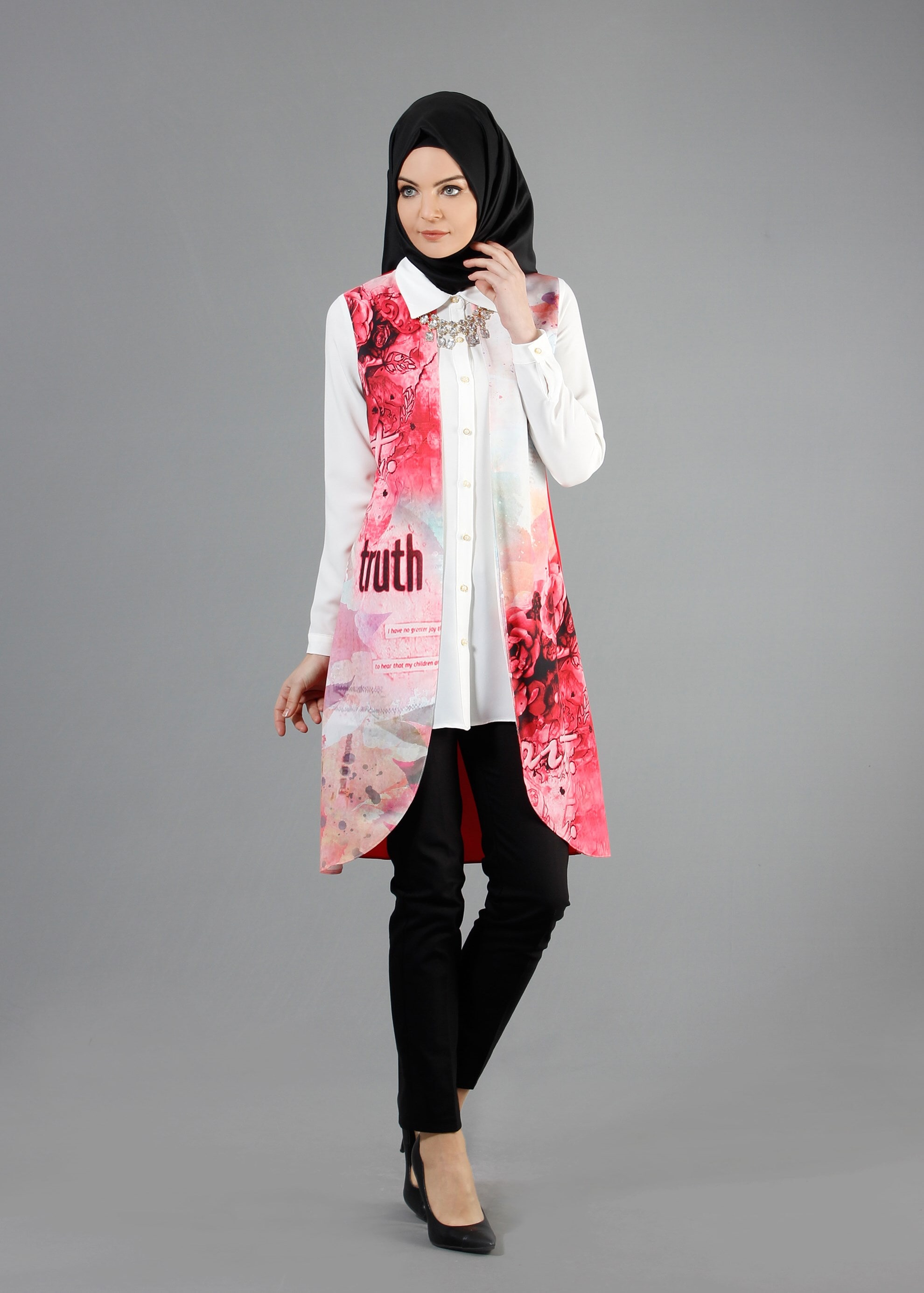 Tesettür giyim MERCAN 4408 Criss Tesettür Tunik 38/46