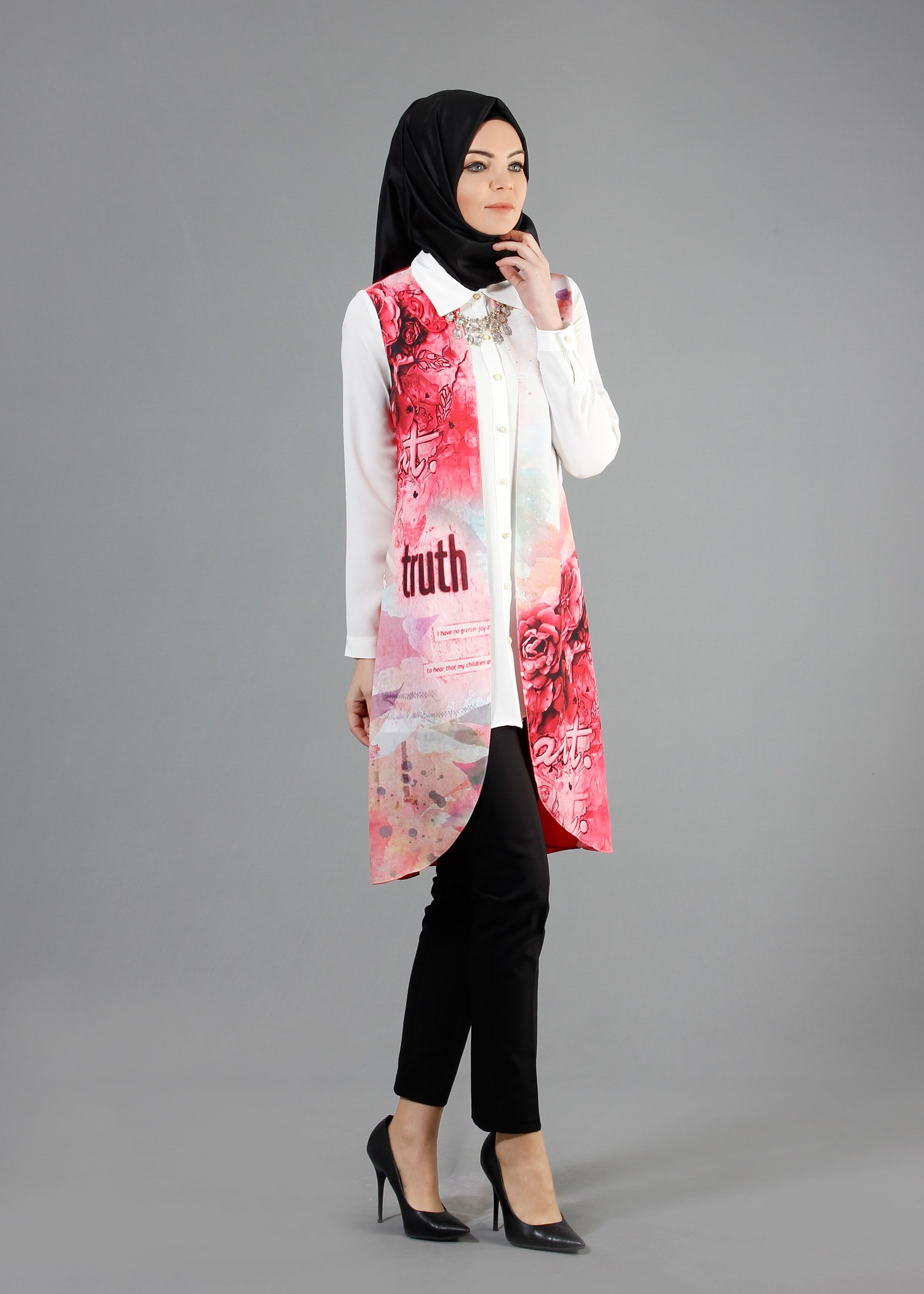 Tesettür giyim MERCAN 4408 Criss Tesettür Tunik 38/46