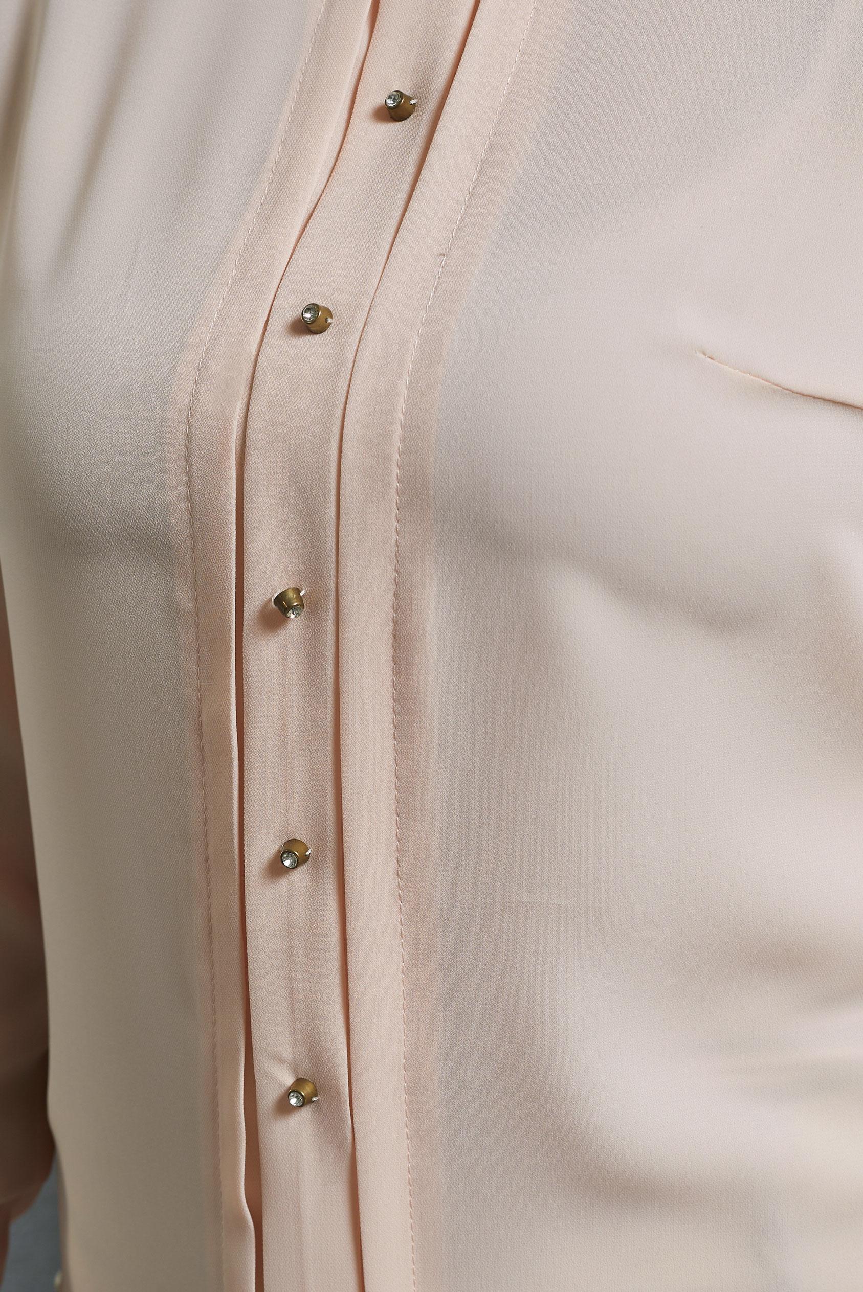 Tesettür giyim PUDRA GÖMLEK YAKA TUNİK 4412