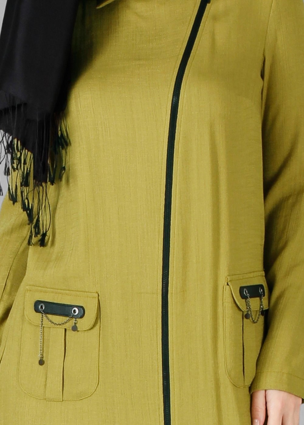 Tesettür giyim YEŞİL 4422 Ezgim Tesettür Tunik 38/46 TEK40