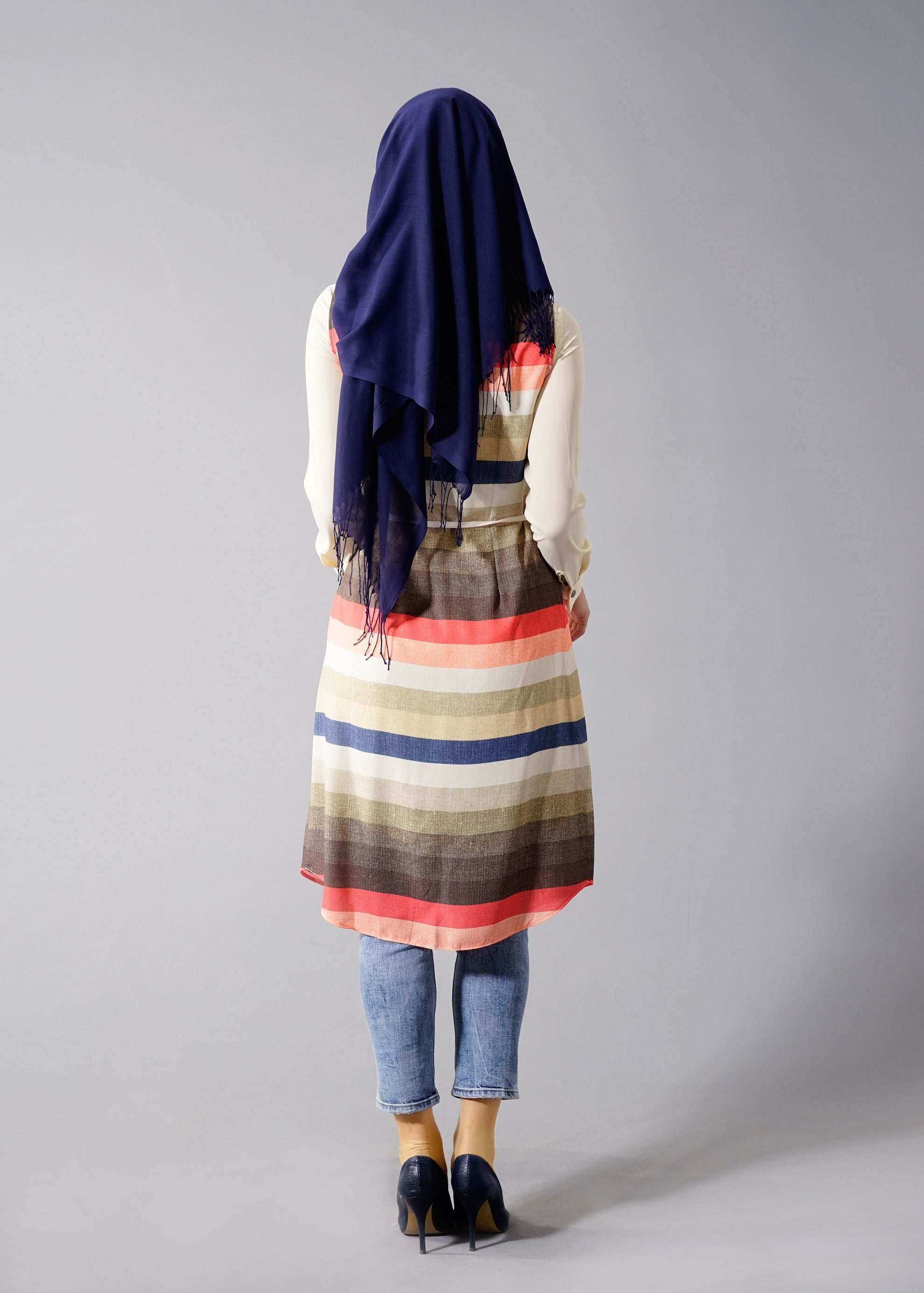 Tesettür giyim VİZON 4423 Maglia 9991 2&prime;li Tunik 38/46 TEK40