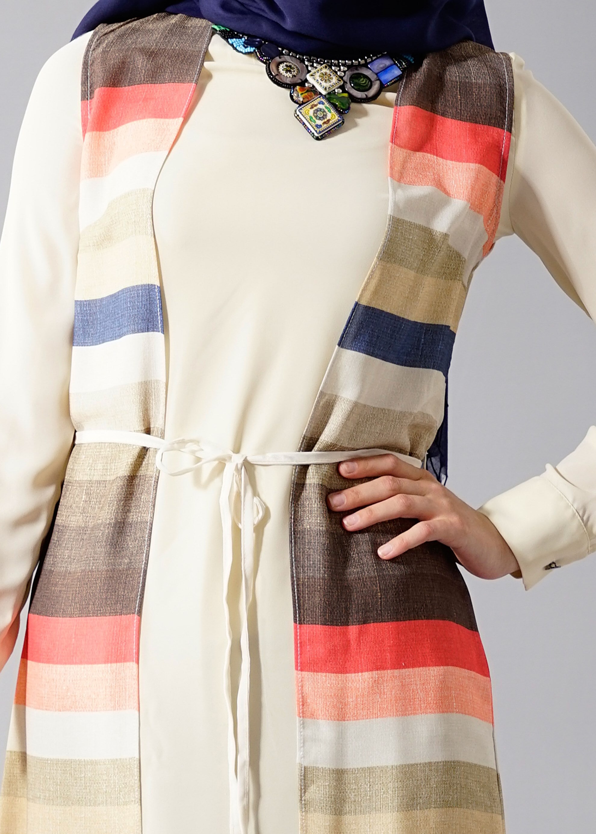 Tesettür giyim VİZON 4423 Maglia 9991 2&prime;li Tunik 38/46 TEK40