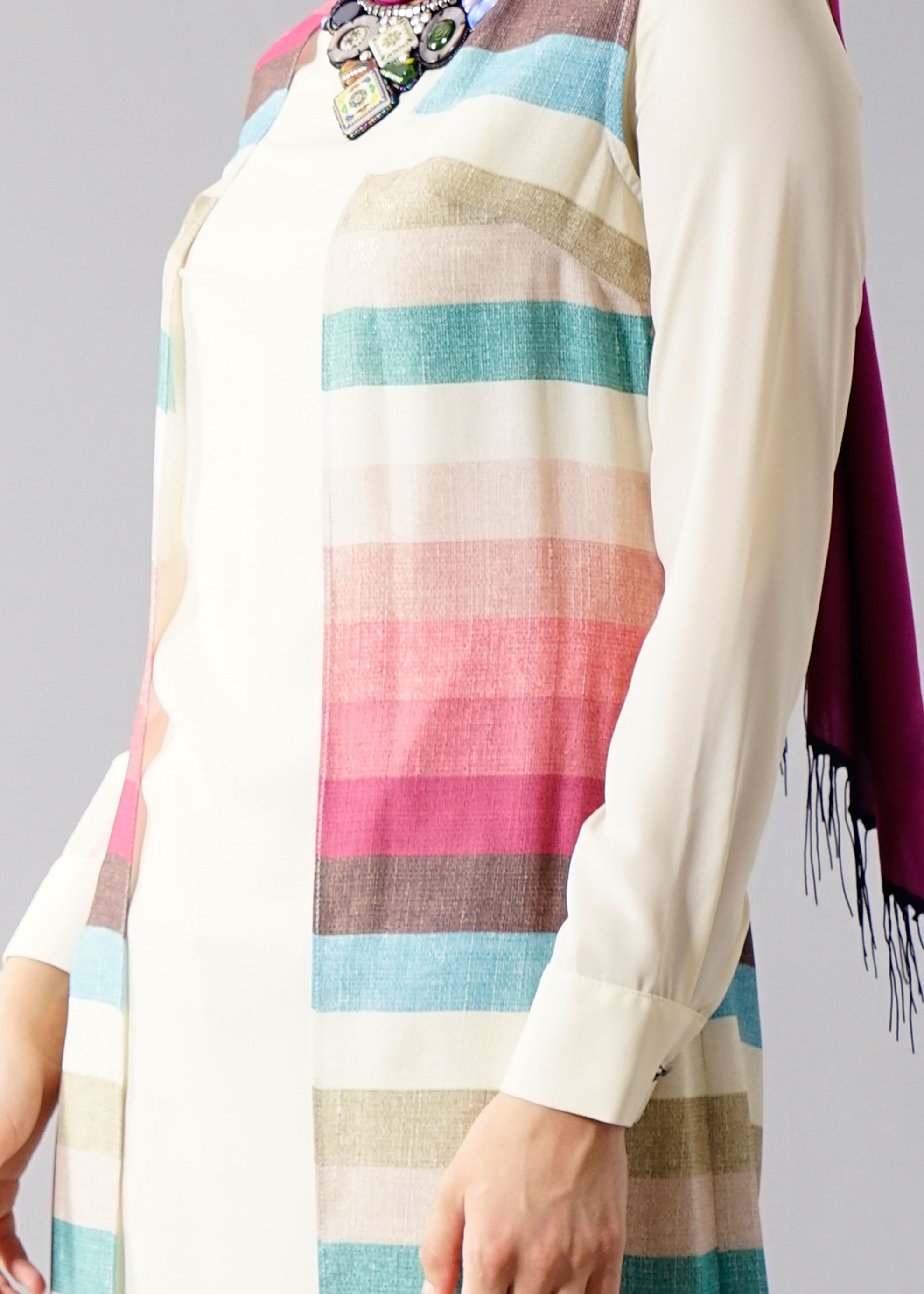 Tesettür giyim MAVİ 4423 Maglia 9991 2&prime;li Tunik 38/46 TEK40