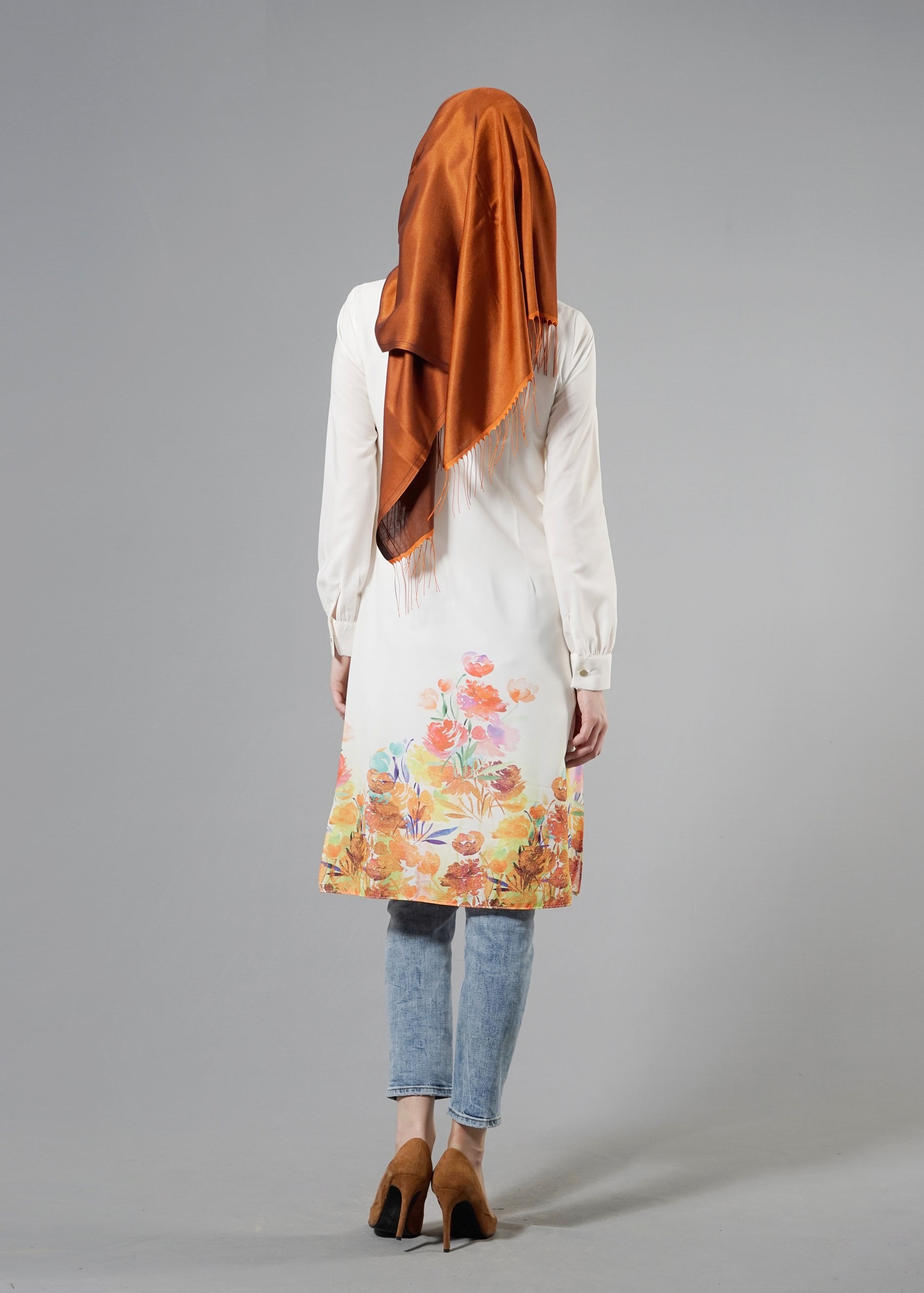 Tesettür giyim TURUNCU 4425 MOSS 3048 TUNİK 38/46 TEK40