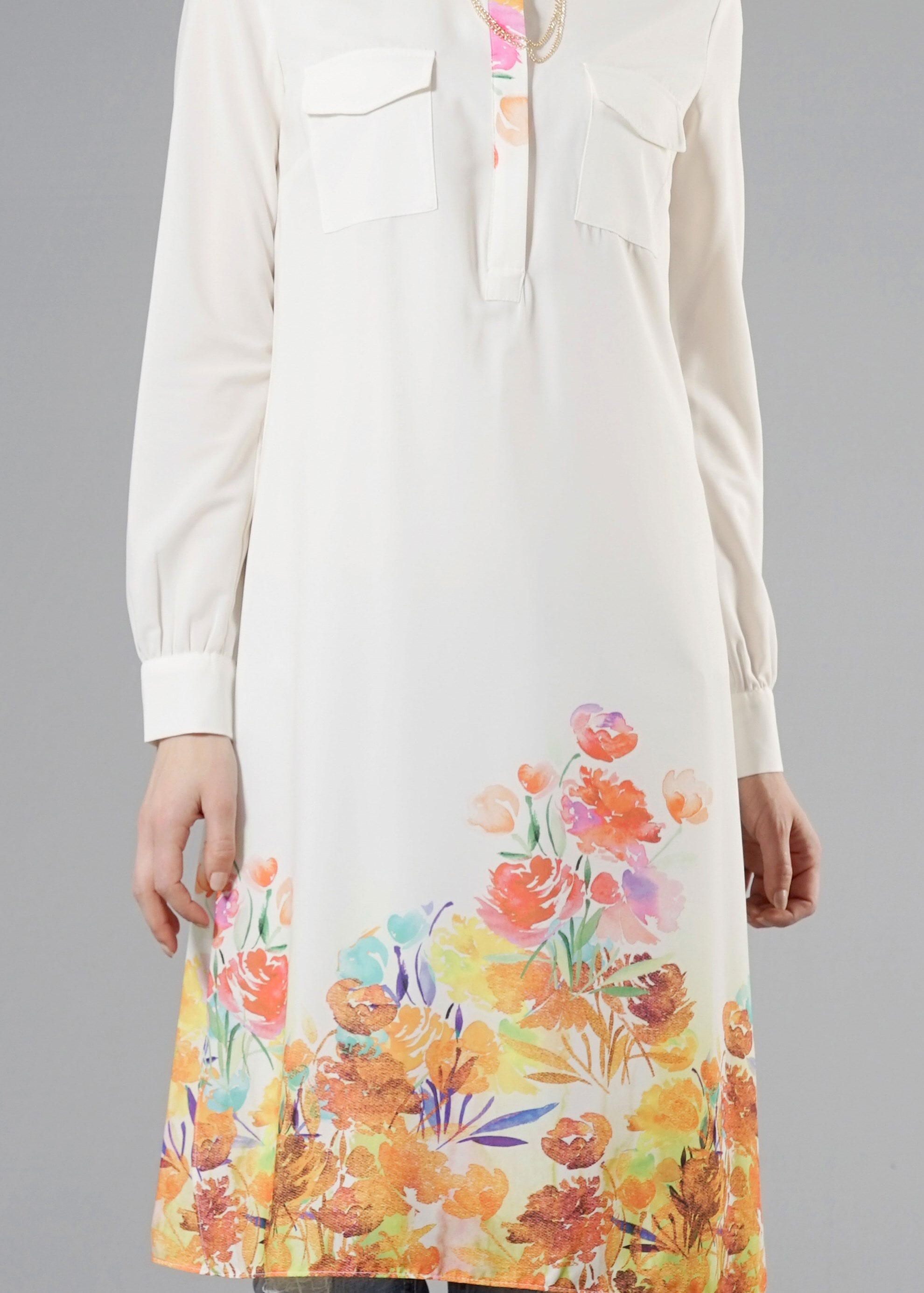 Tesettür giyim TURUNCU 4425 MOSS 3048 TUNİK 38/46 TEK40