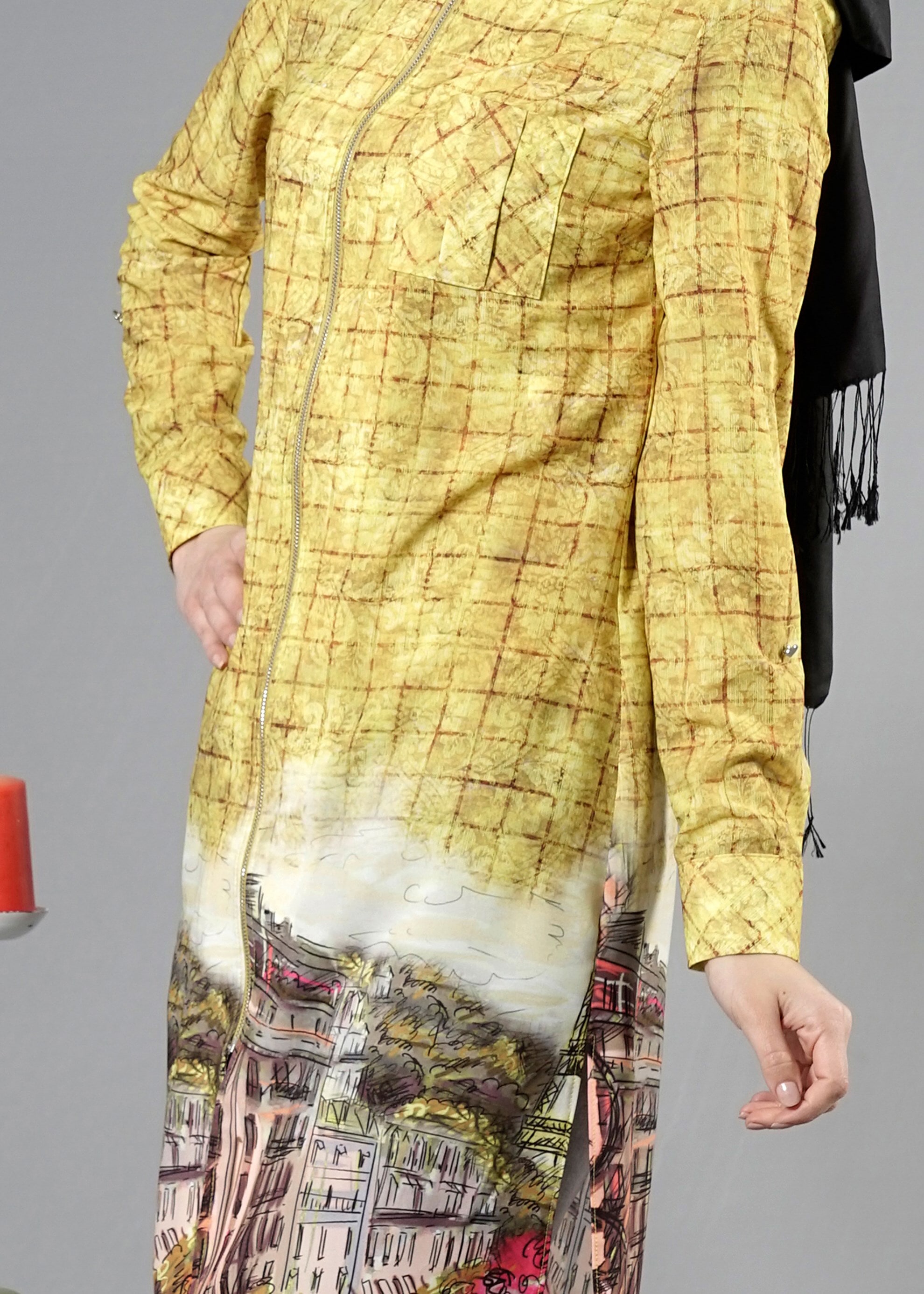 Tesettür giyim YEŞİL 4460 Morocco Tesettür 17063 Tunik 38/46 TEK40