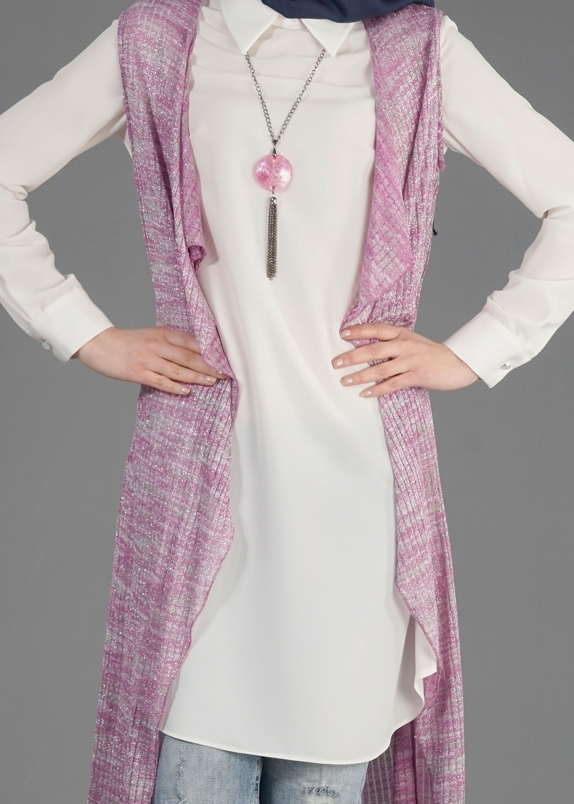 Tesettür giyim FUŞYA 4484 Suno Tesettür 10019 2&prime;li Tunik 38/46