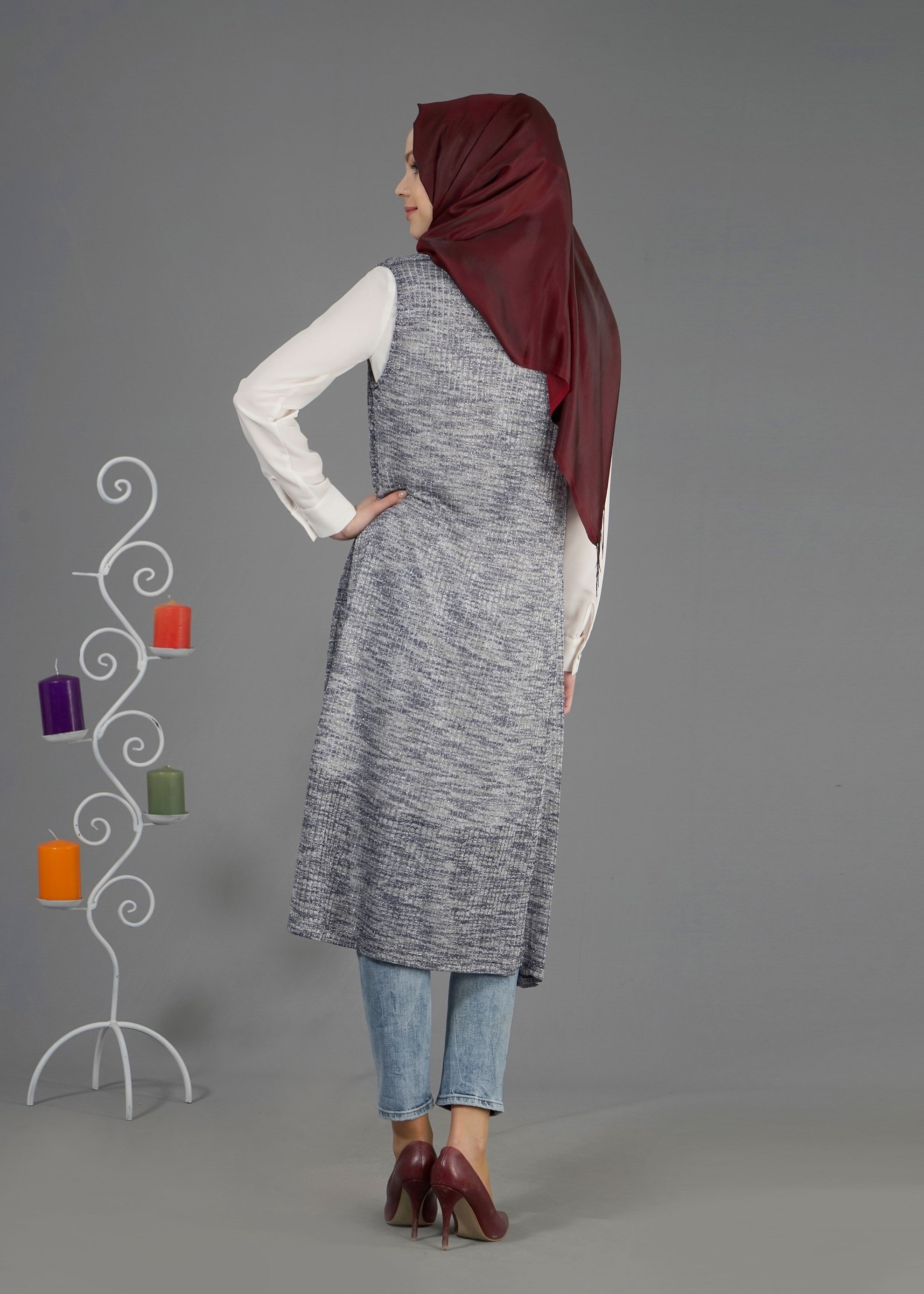 Tesettür giyim LACİVERT 4484 Suno Tesettür 10019 2&prime;li Tunik 38/46