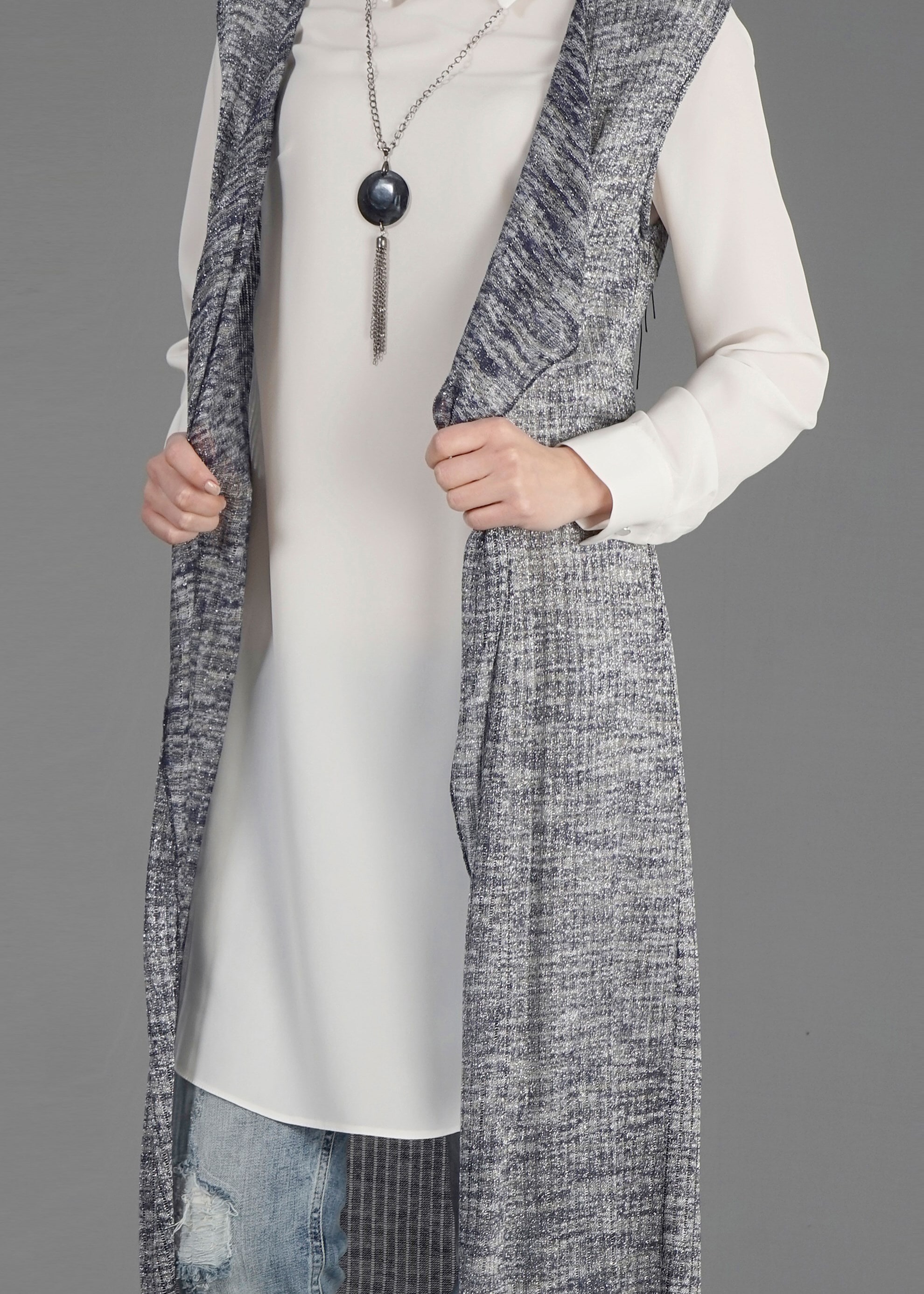 Tesettür giyim LACİVERT 4484 Suno Tesettür 10019 2&prime;li Tunik 38/46