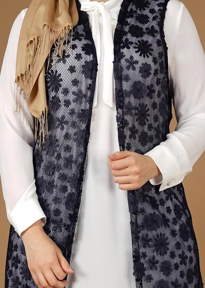 Tesettür giyim LACİVERT 4521 AG 41 2&prime;li Tesettür Tunik 42/46 TEK38