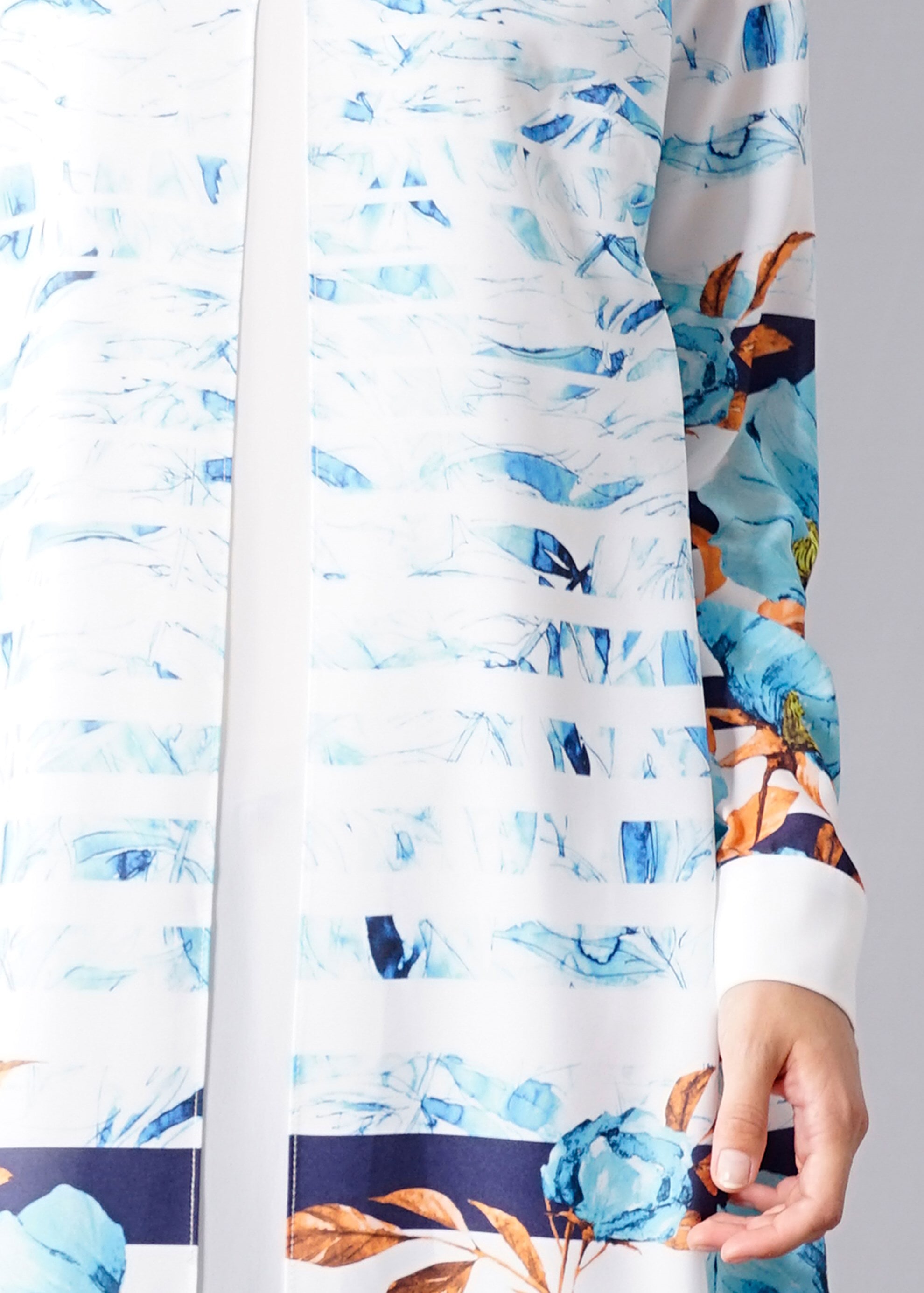 Tesettür giyim MAVİ 4548 Morocco 141946 Tesettür Tunik 40/48 TEK38