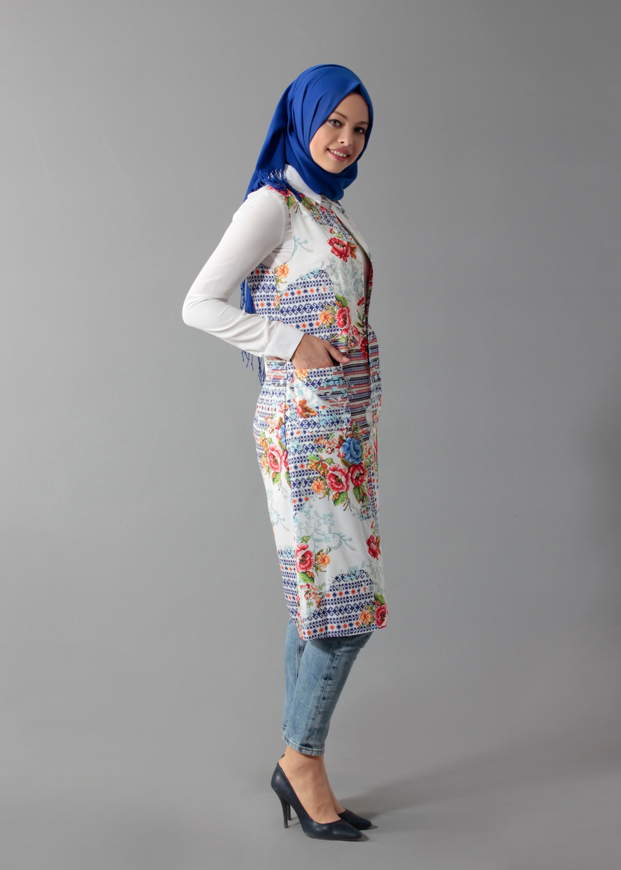 Tesettür giyim BEJ 4636 Sonya 10406 2&prime;li Tesettür Tunik 38/44 TEK40