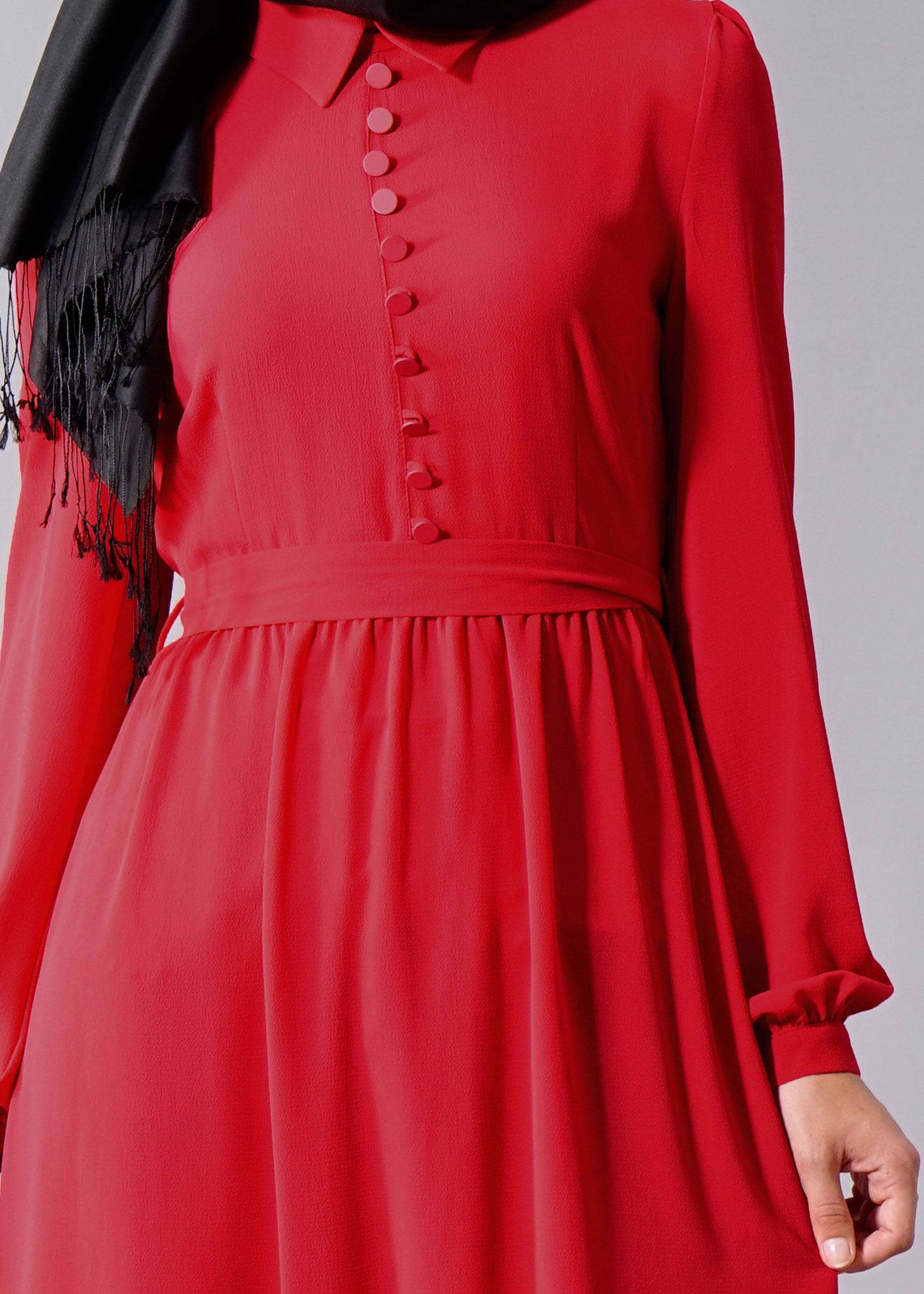 Tesettür giyim KIRMIZI 4661 Lima 7536 Tesettür Tunik 36/42 TEK38