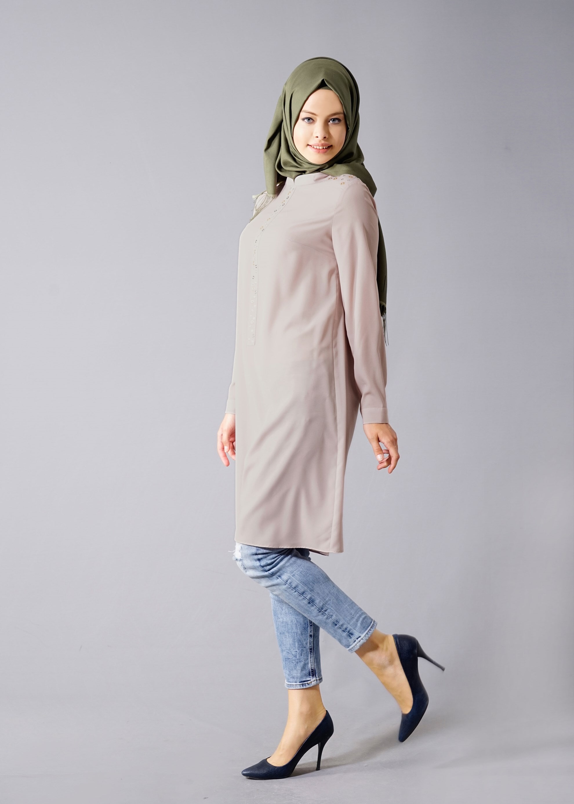 Tesettür giyim KUM 4665 Sacura Tesettür Tunik 38/46 TEK36