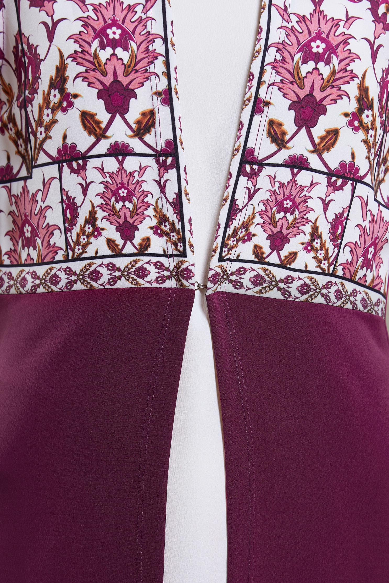 Tesettür giyim PUDRA DESENLİ YELEKLİ TUNİK 4670