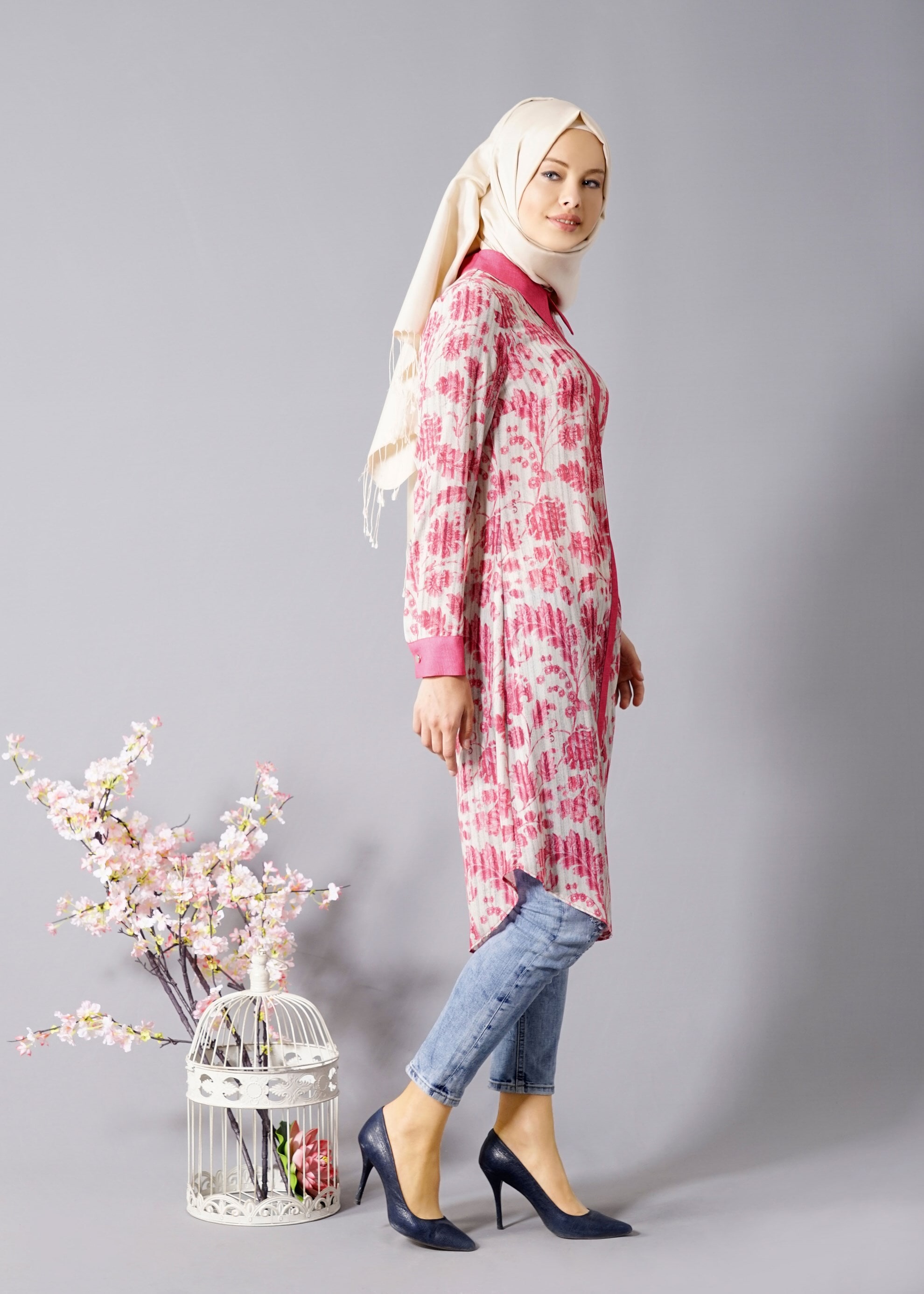 Tesettür giyim FUŞYA 4672 Maglia 9761 Tesettür Tunik 40/48