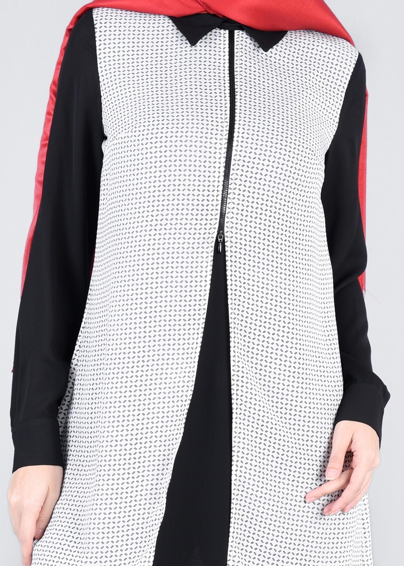 Tesettür giyim BEJ DESENLİ TUNİK  4800 