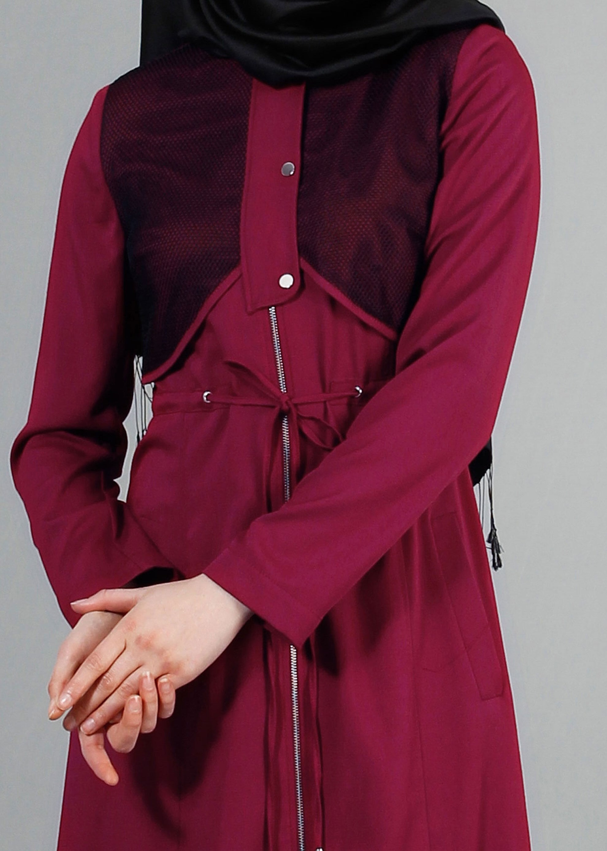 Tesettür giyim MOR 1712 Derin Tesettür Trench 38/44 TEK38