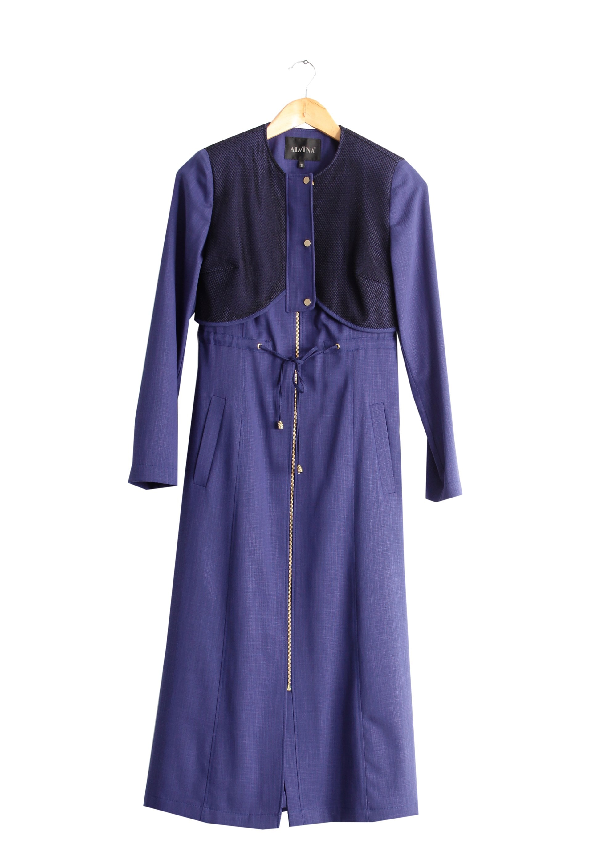 Tesettür giyim LACİVERT 1712 Derin Tesettür Trench 38/44 TEK38