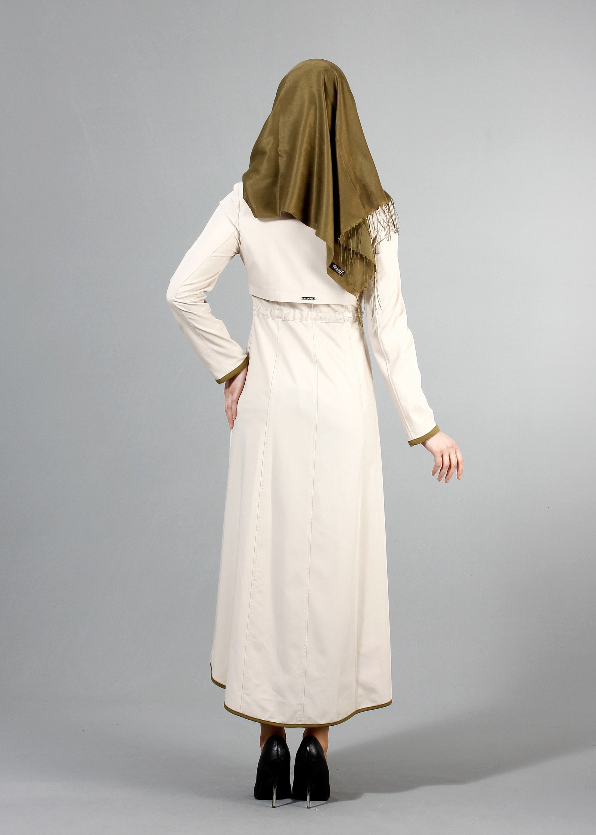 Tesettür giyim BEJ 1713 Ladin Tesettür Trench 38/44 TEK38