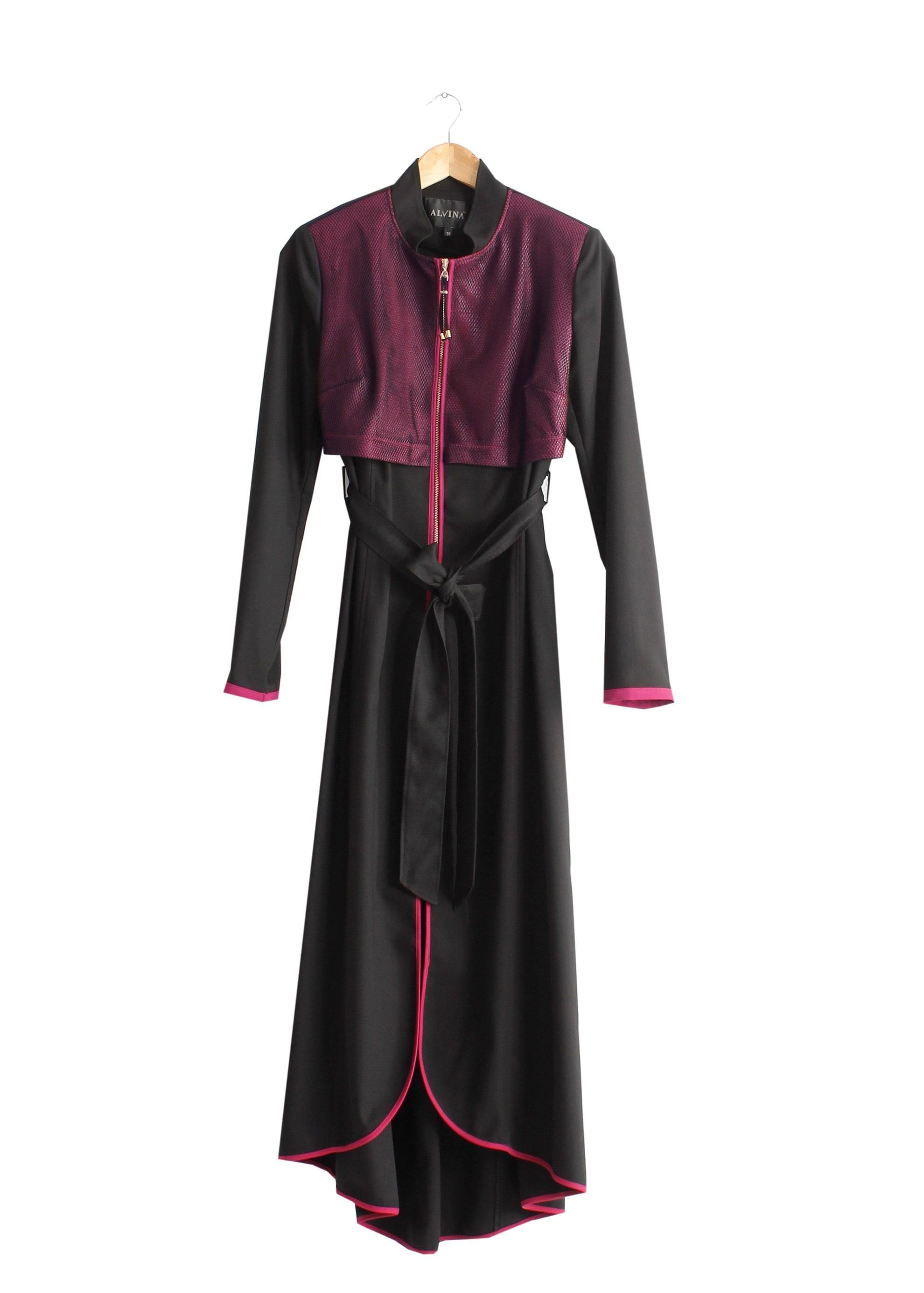 Tesettür giyim SİYAH 1721 Demre Tesettür Trench 38/46 TEK40