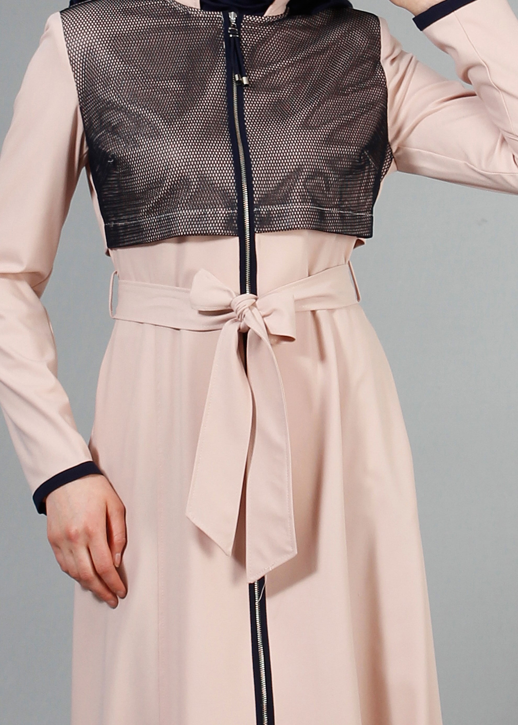 Tesettür giyim PUDRA 1721 Demre Tesettür Trench 38/46 TEK40