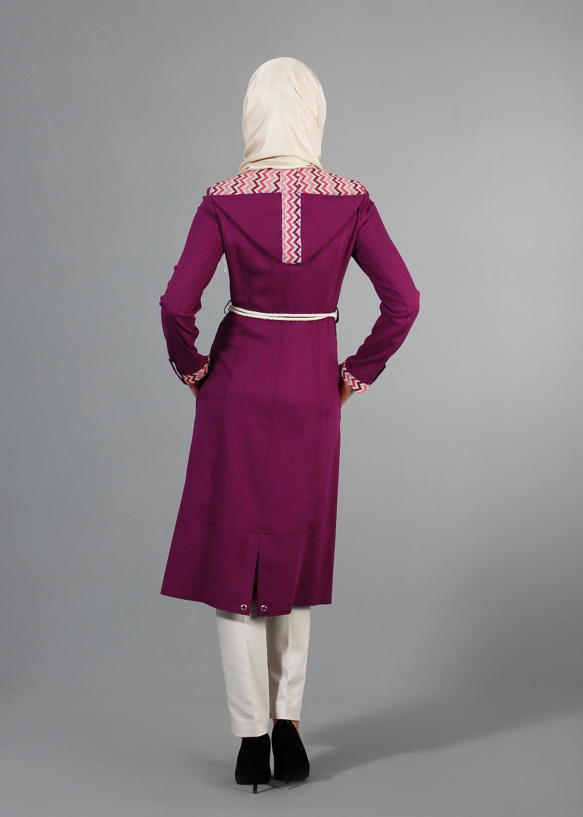 Tesettür giyim MOR 1726 New Shine Tesettür Trench 38/46 TEK40