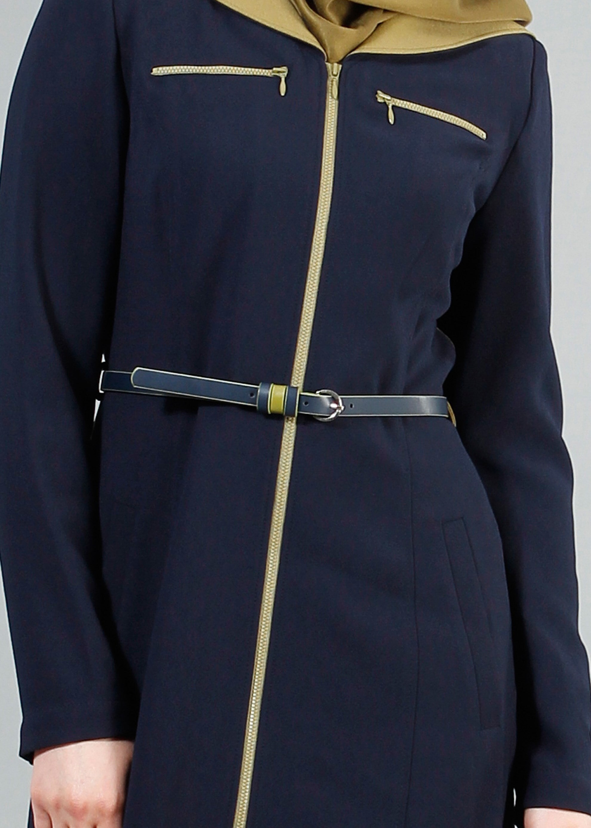 Tesettür giyim LACİVERT 1727 Picasso Tesettür Trench 36/44(38/40) TEK42