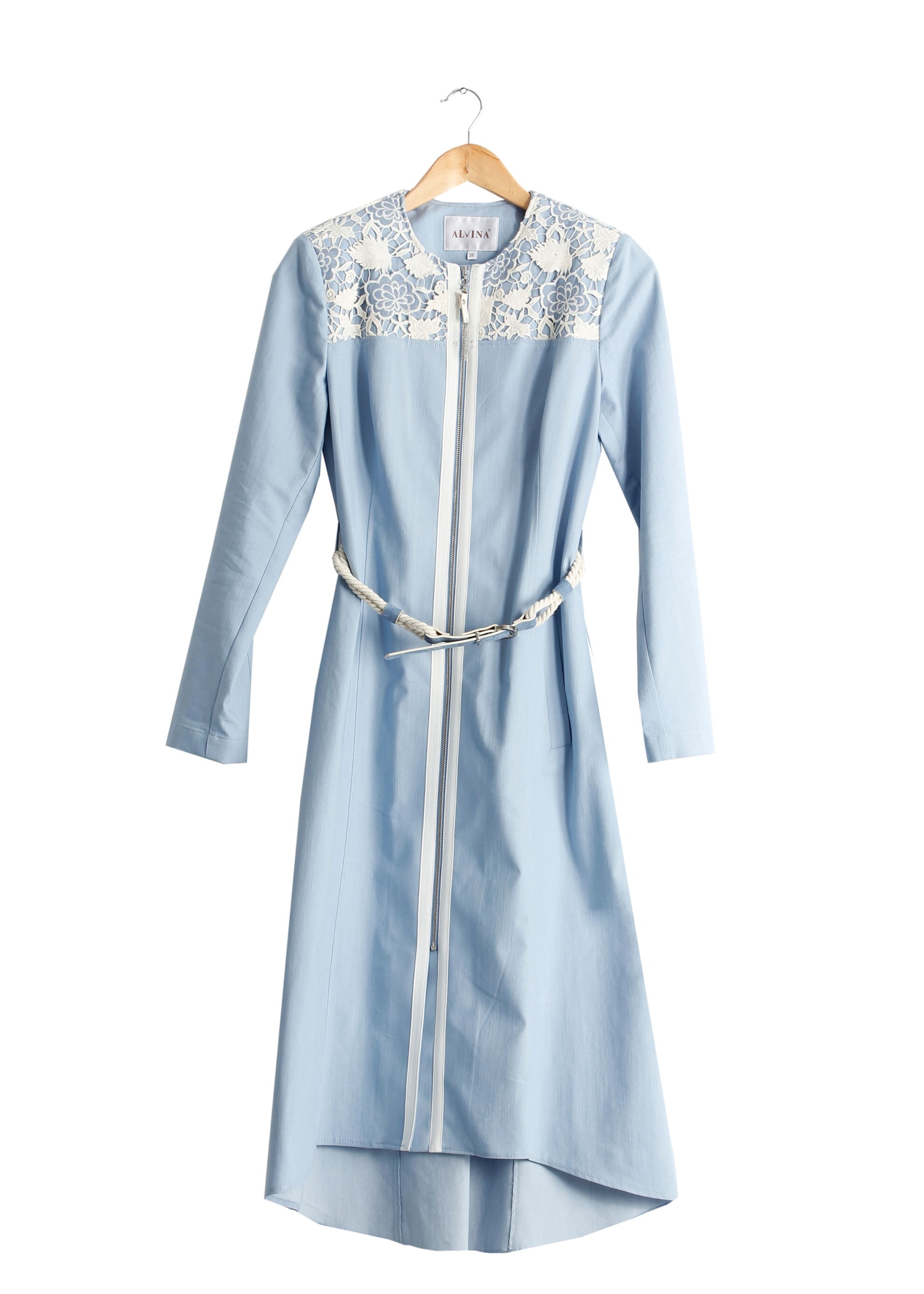 Tesettür giyim MAVİ 1728 Owen Tesettür Trench 38/46