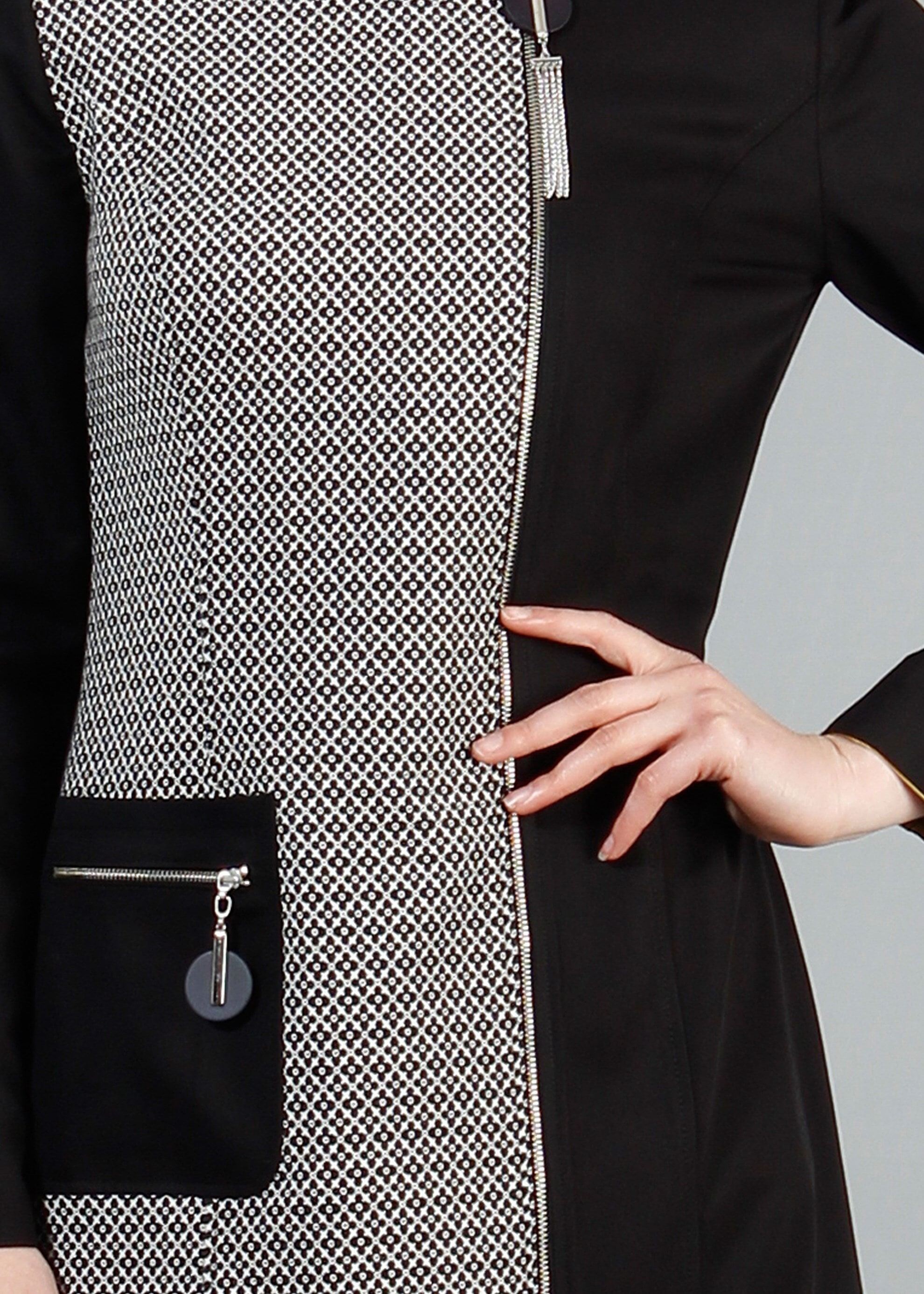 Tesettür giyim SİYAH 1730 Winter Berra Tesettür Trench  38/46