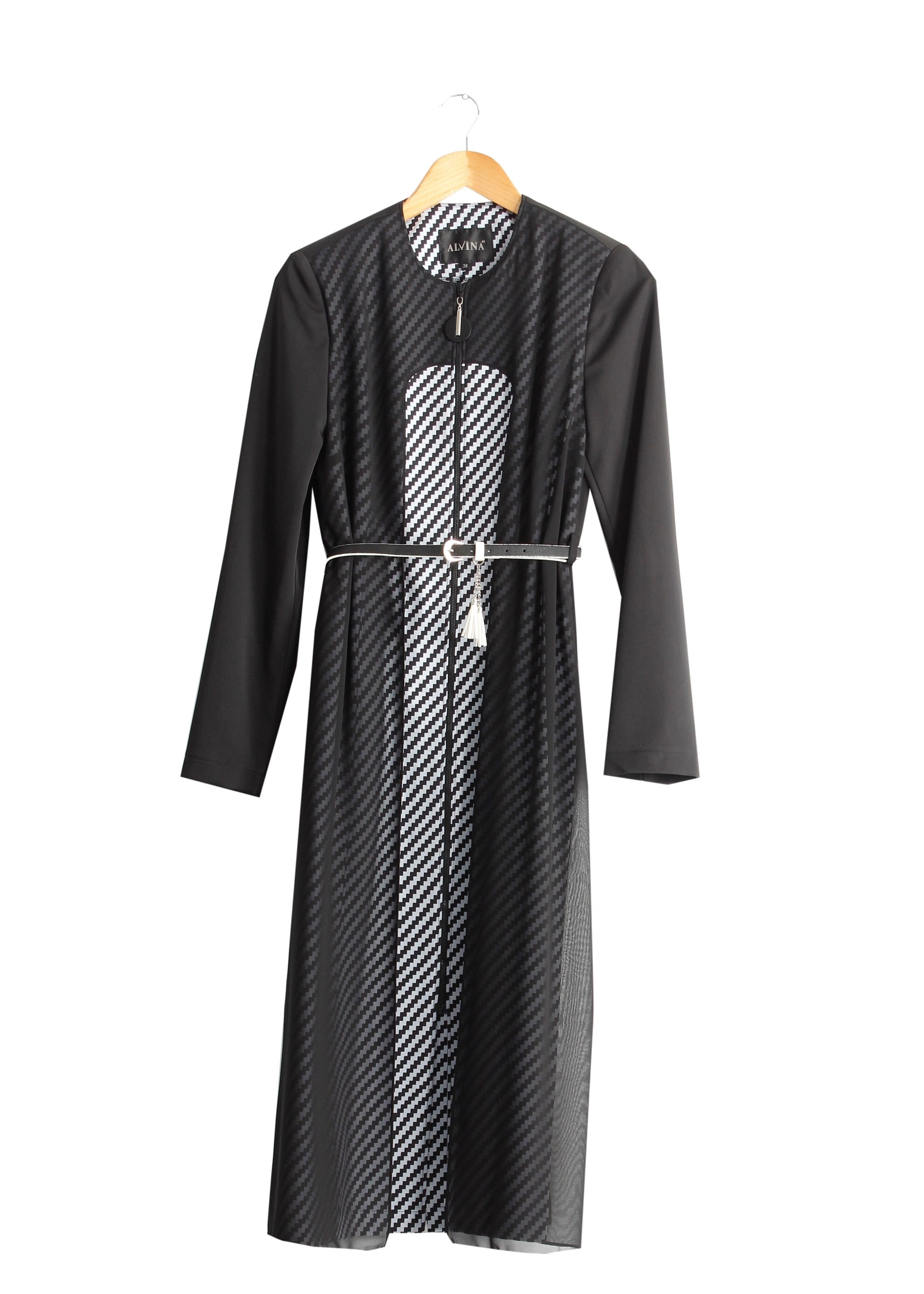 Tesettür giyim SİYAH 1733 Sarah Tesettür Trench 38/44 TEK40