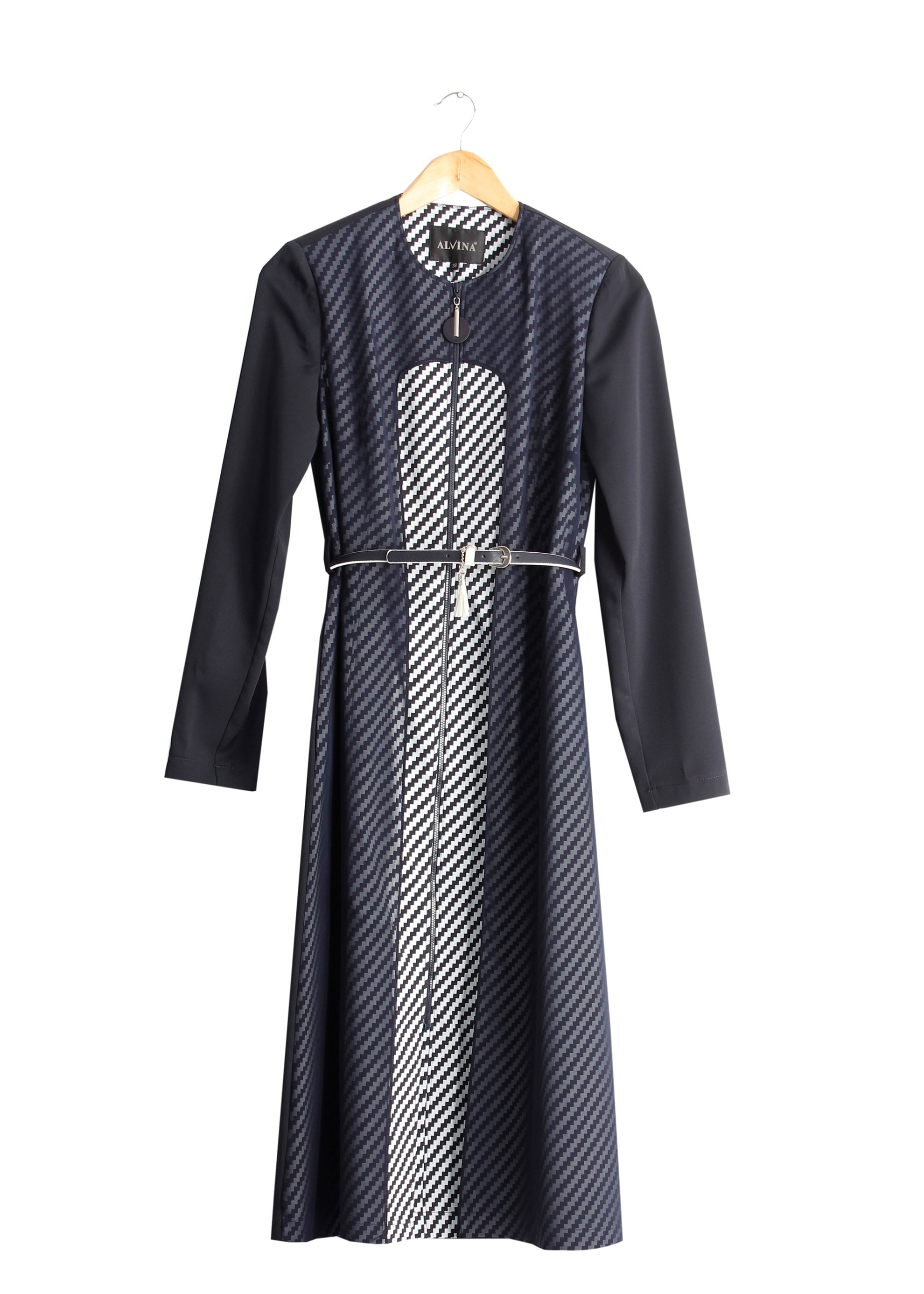 Tesettür giyim LACİVERT 1733 Sarah Tesettür Trench 38/44 TEK40