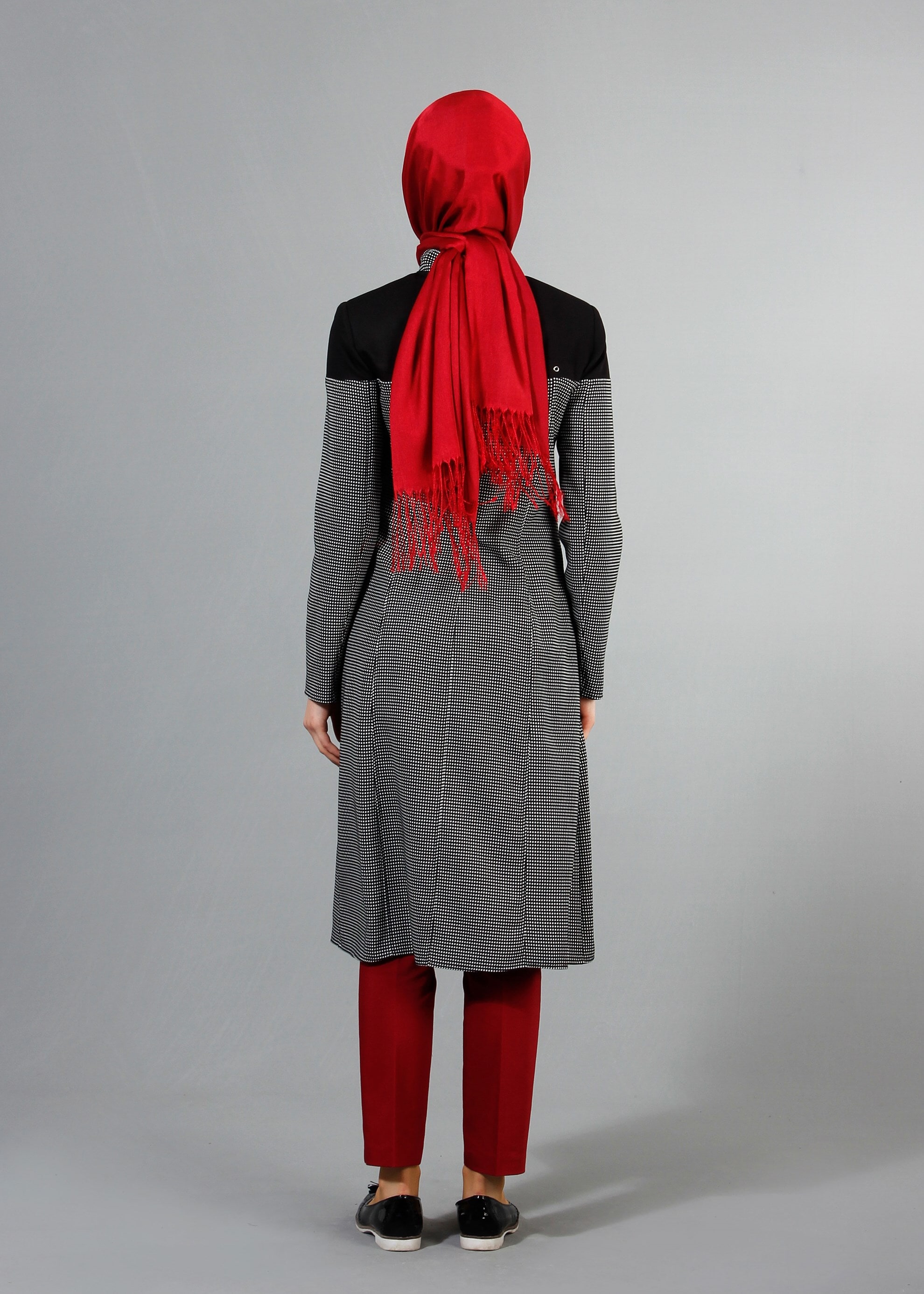 Hijab clothing BLACK 1734 Forever Tesettür Trench 38/46 TEK40