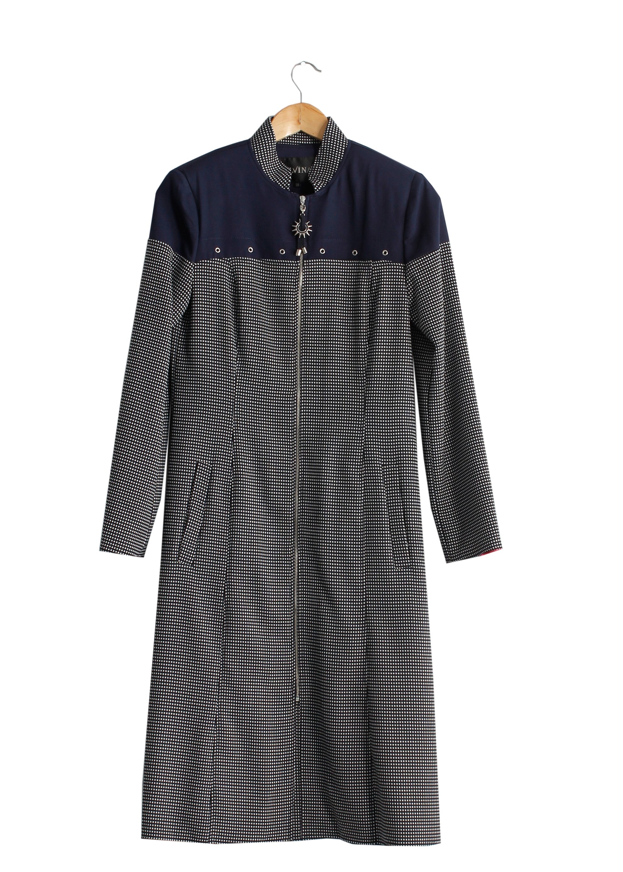 Hijab clothing NAVY BLUE 1734 Forever Tesettür Trench 38/46 TEK40