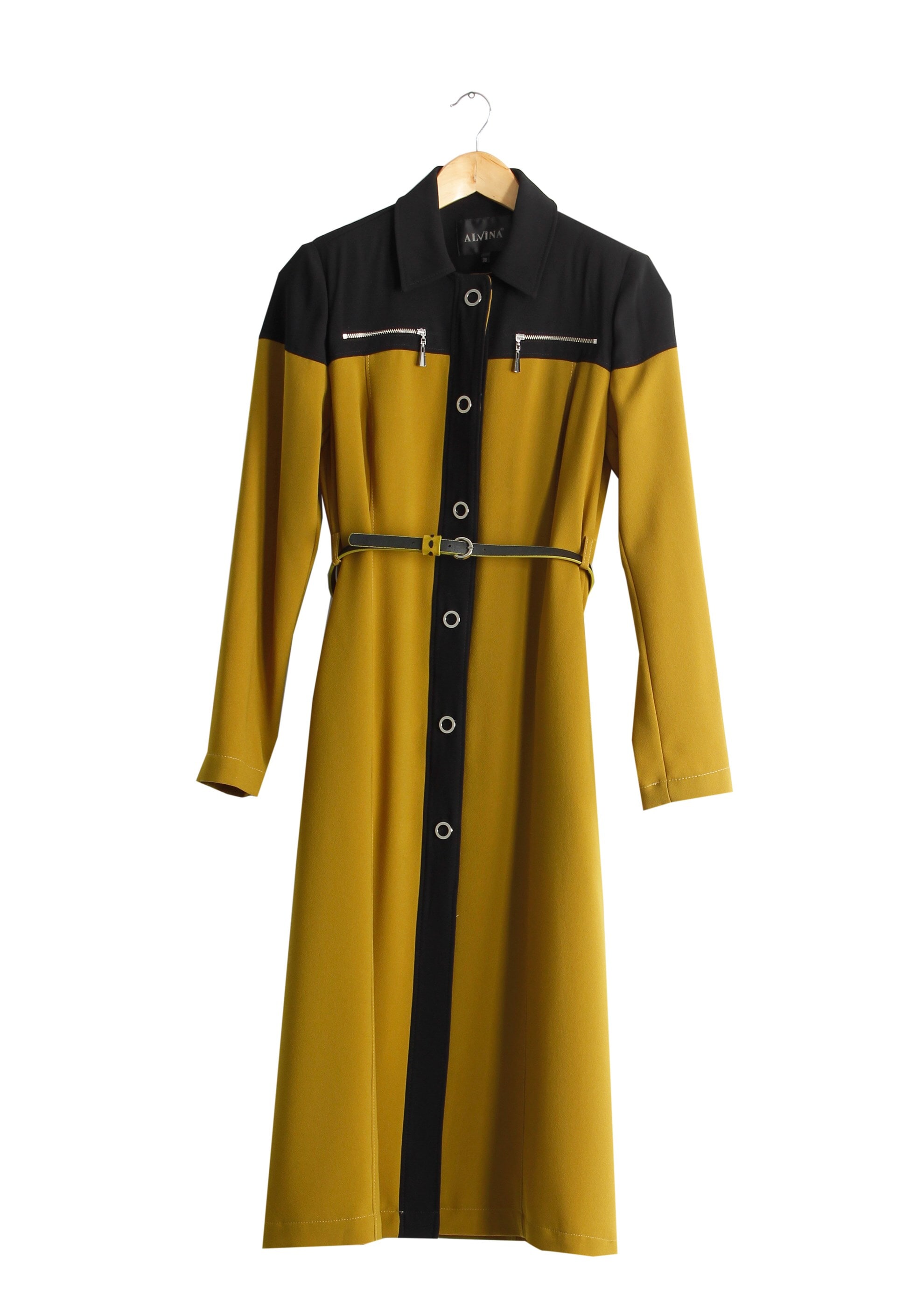 Tesettür giyim SARI 1735 Picasso Tesettür Trench 38/46 TEK38