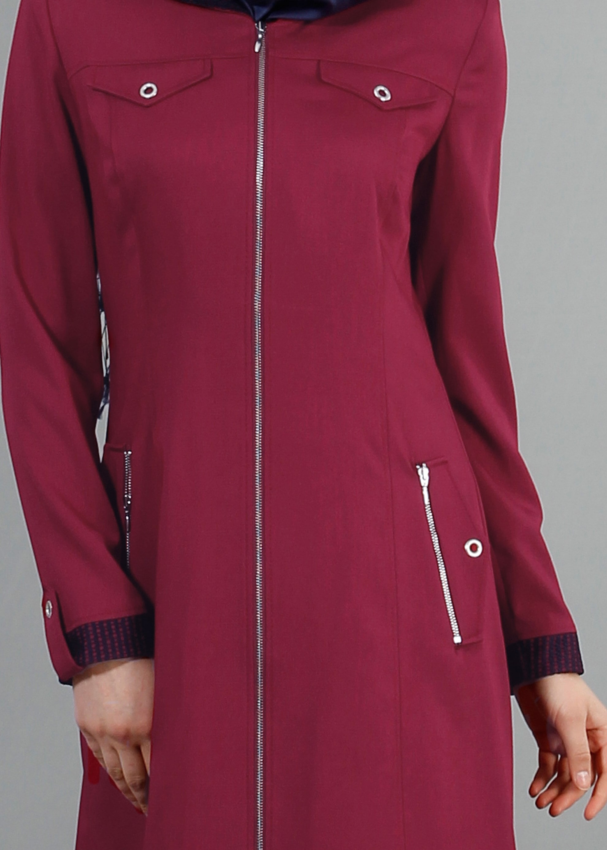 Tesettür giyim MOR 1738 Derin Tesettür Trench 38/46 TEK38